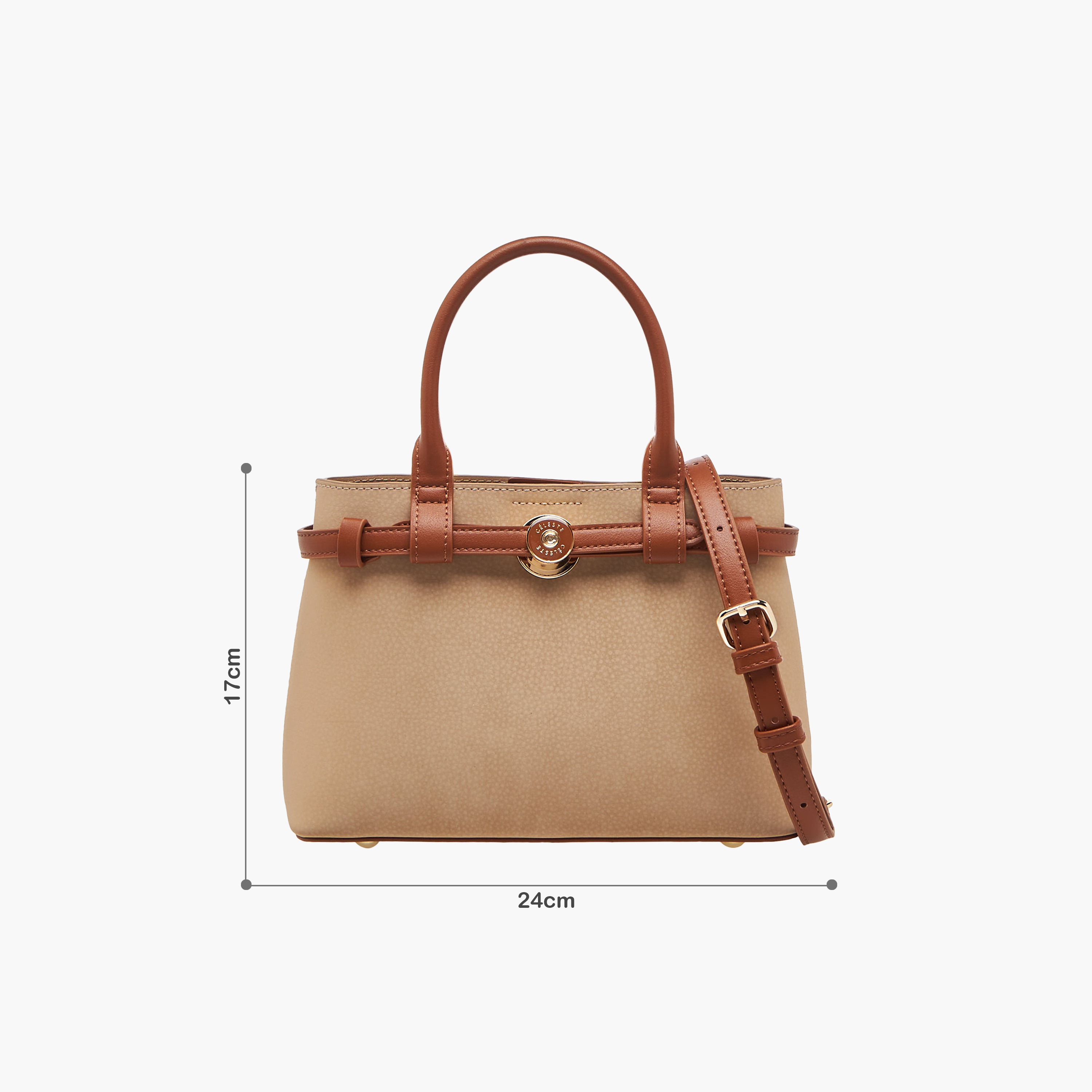 Celeste Textured Tote Bag with Detachable Shoulder Strap-women-bagsandwallets-handbags-image-2