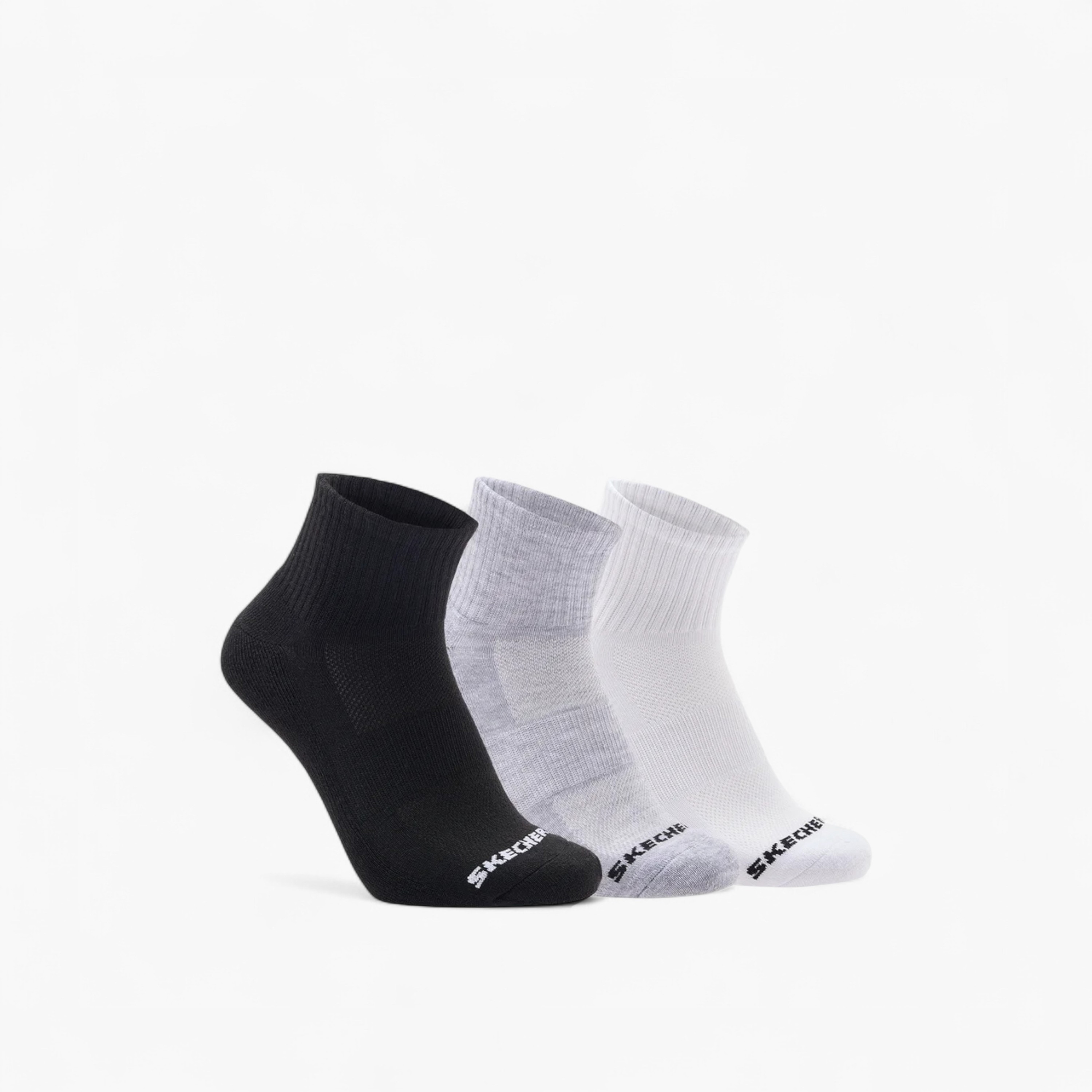 Skechers Men Sports Quarter Crew Length Socks - Set of 3-men-socks-image-1