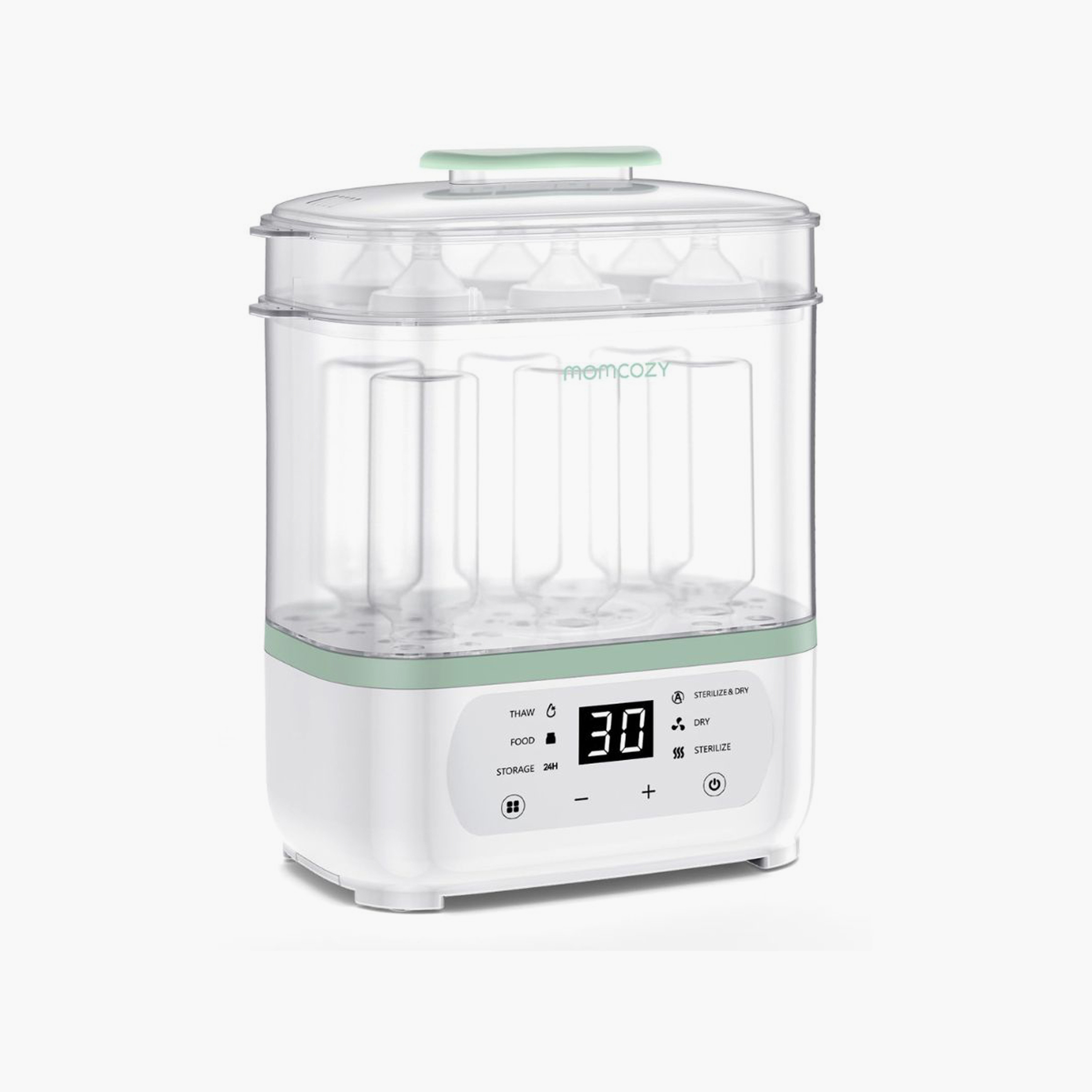 جهاز تعقيم وتجفيف الرضاعات 8 في 1 من مومكوزي - أبيض-baby-feeding-sterilizersandwarmers-image-10