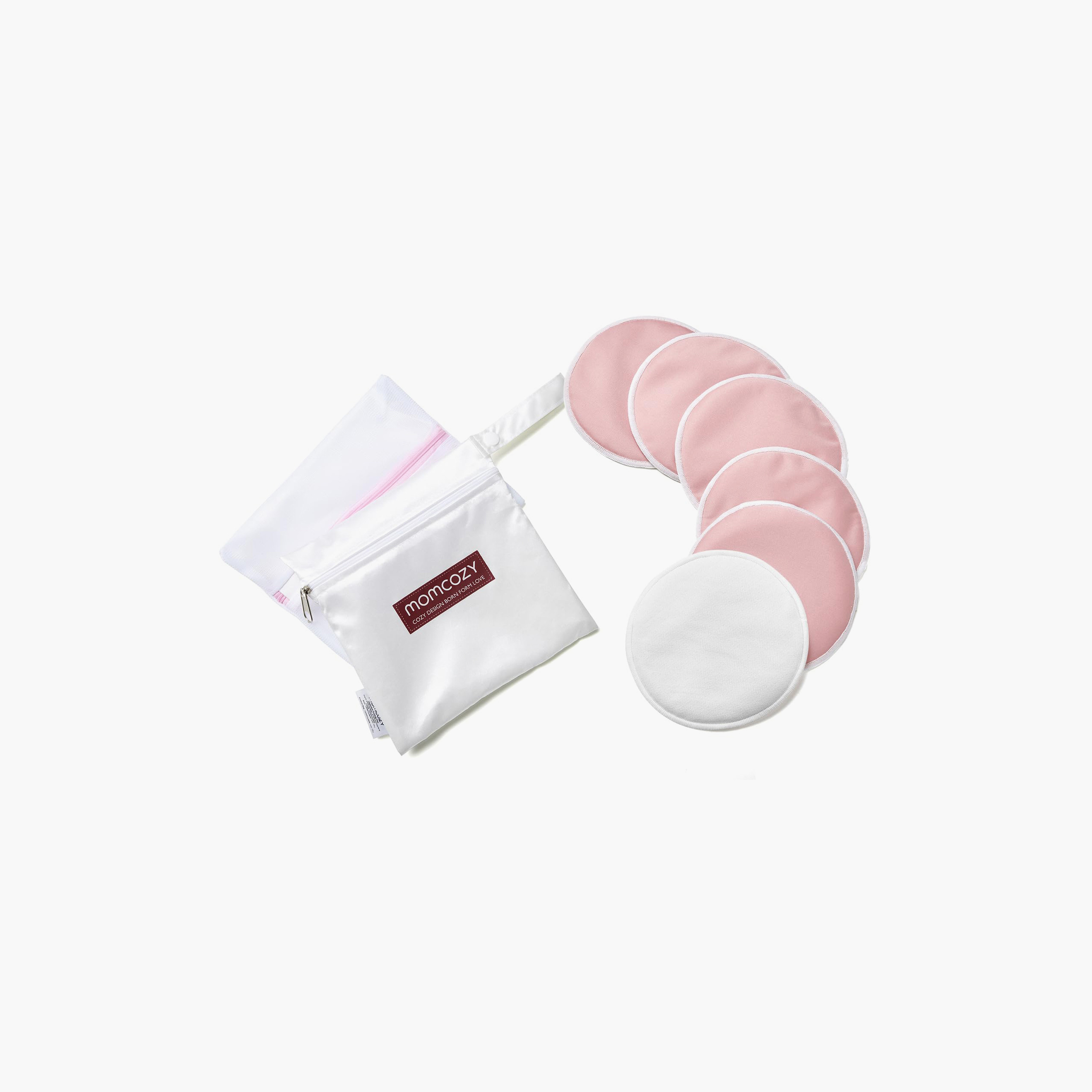 Momcozy Ultra-Thin Reusable Nursing Pads - Pink-baby-feeding-breastfeedingandcare-image-1