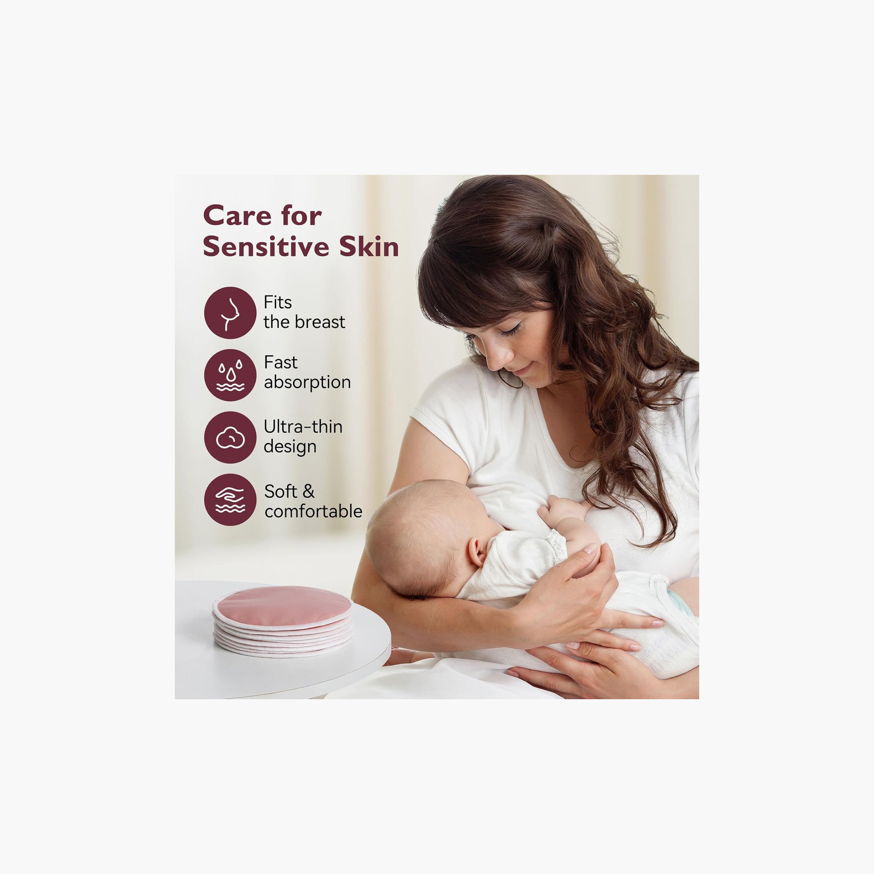 Momcozy Ultra-Thin Reusable Nursing Pads - Pink-baby-feeding-breastfeedingandcare-image-3