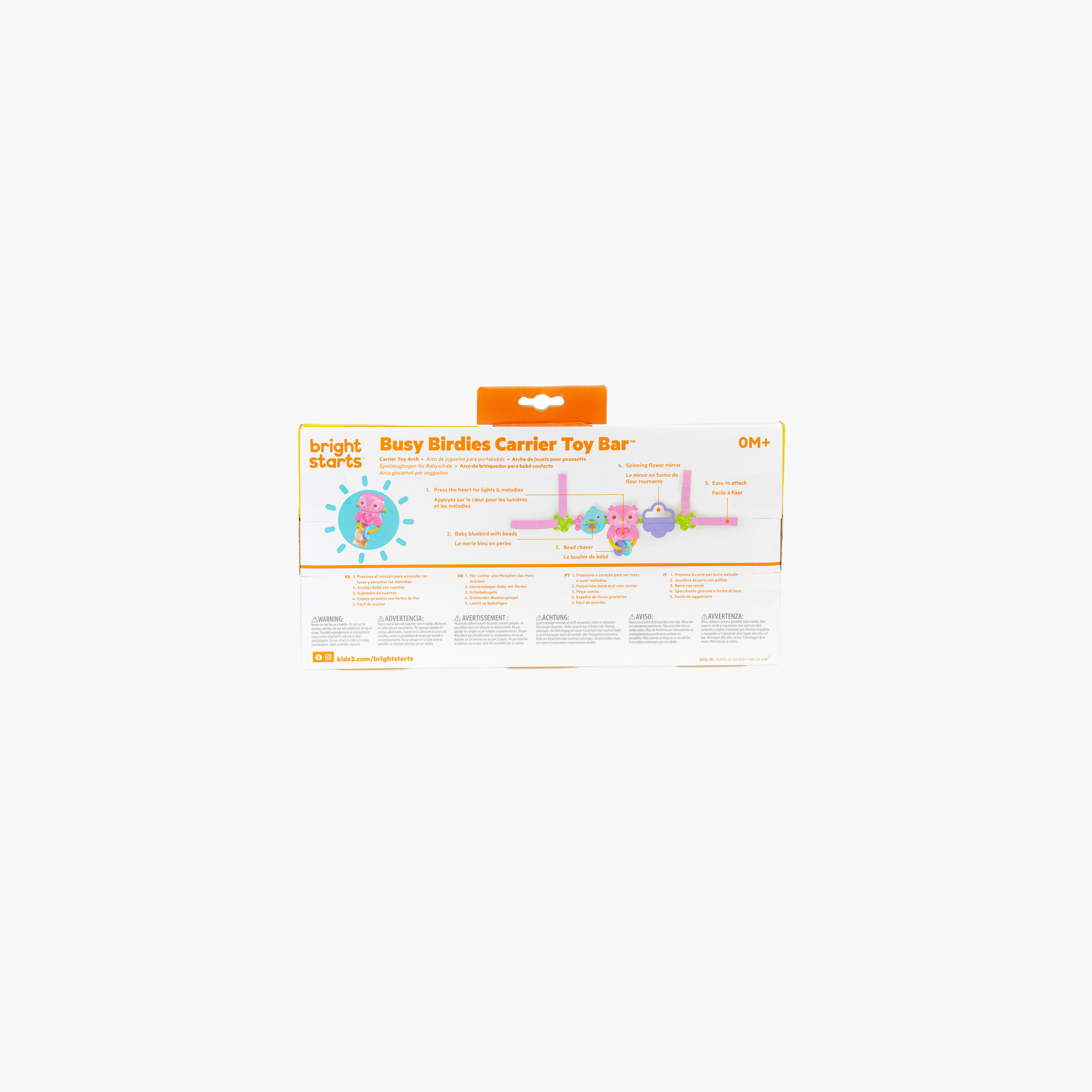 Bright Starts Busy Birdies Carrier Toy Bar with Toys-baby-gear-travelaccessories-image-7