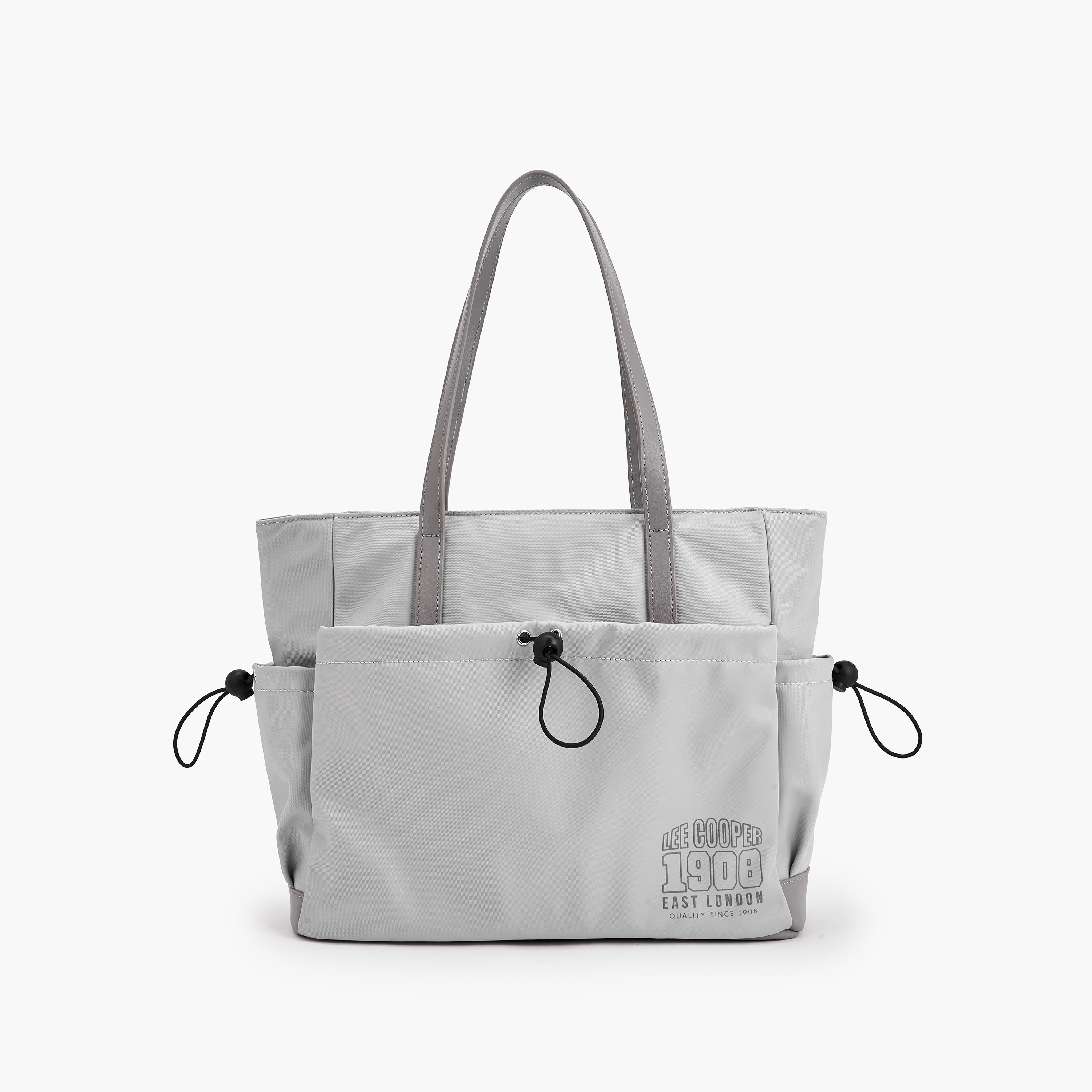 Lee Cooper Logo Print Tote Bag with Handles-women-bagsandwallets-handbags-image-1