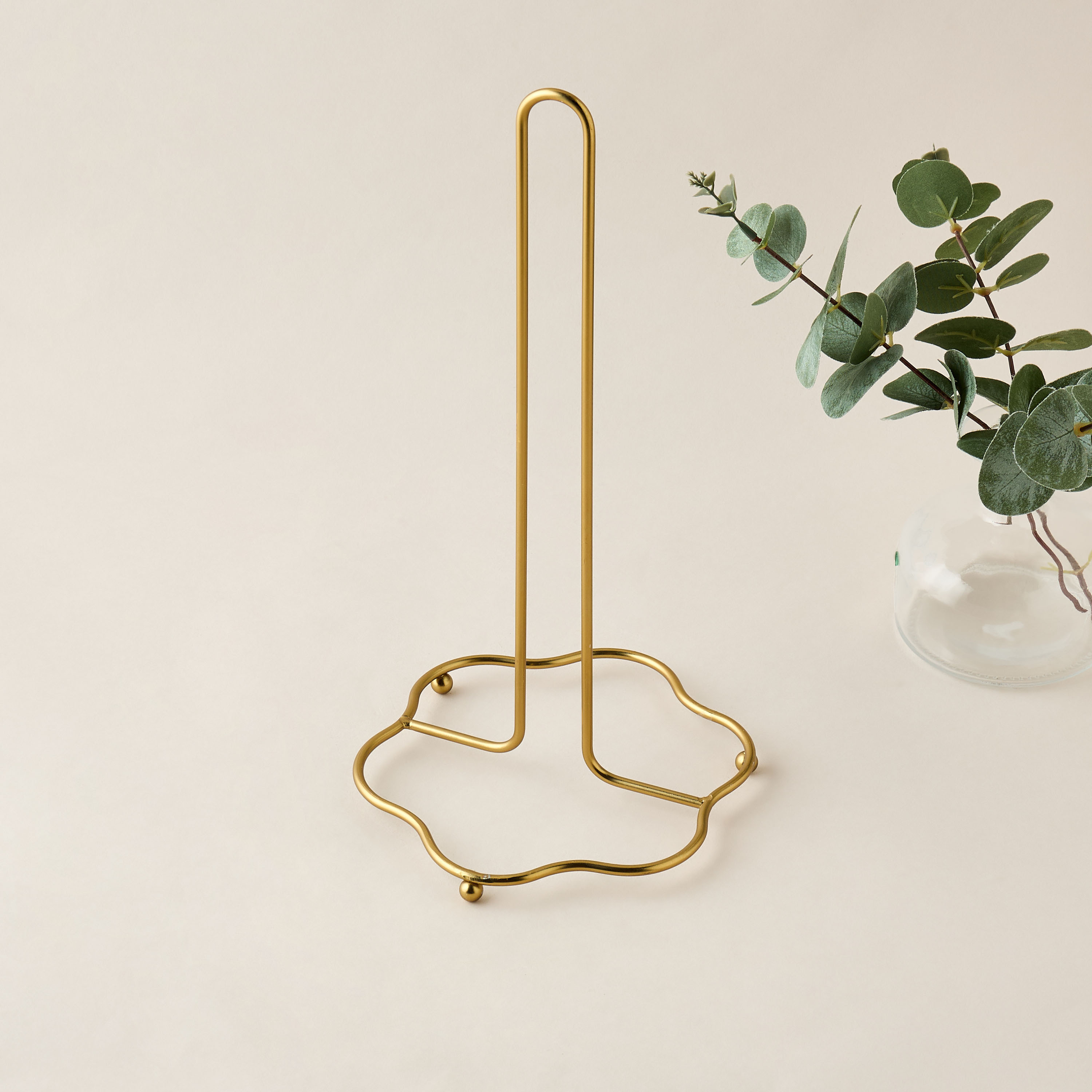 Elanza Floral Shaped Metal Kitchen Roll Holder-household-kitchen-kitchenorganising-countertoporganising-image-2