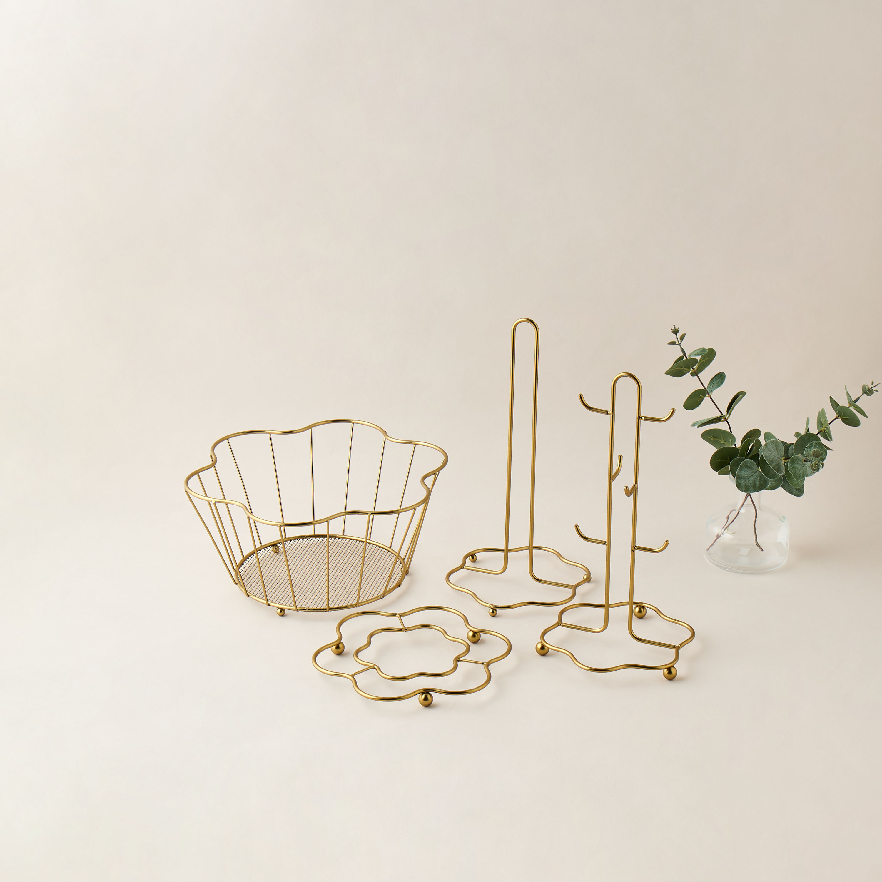Elanza Floral Shaped Metal Kitchen Roll Holder-household-kitchen-kitchenorganising-countertoporganising-image-5