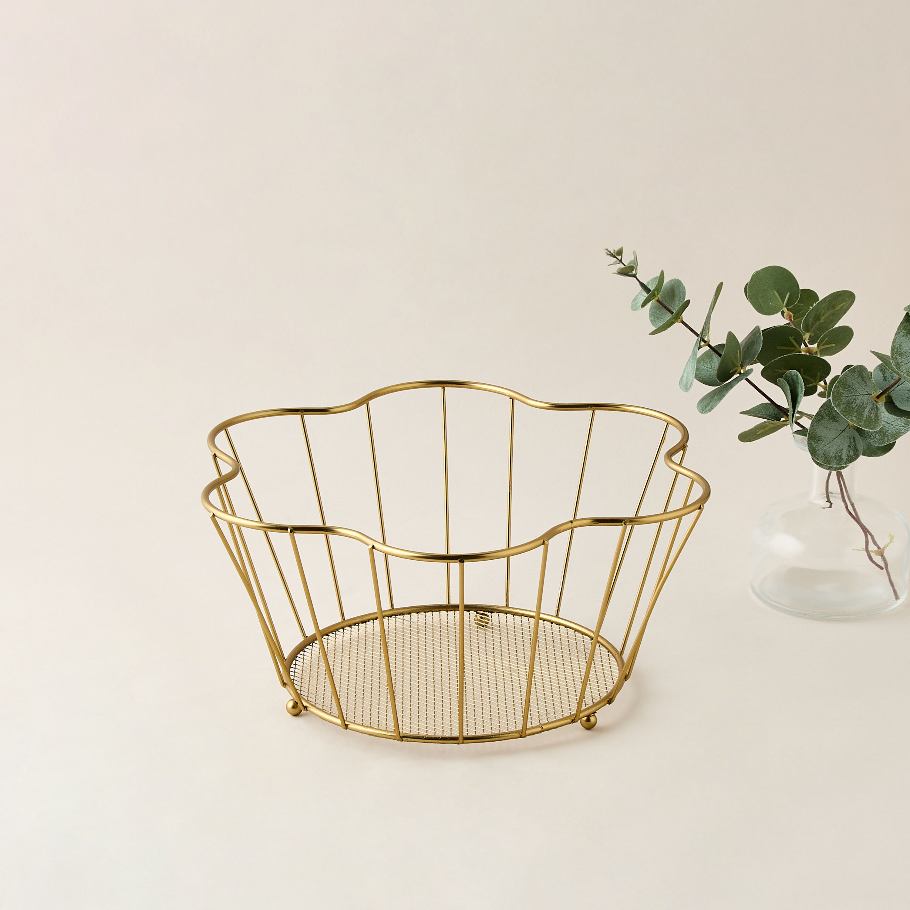Elanza Floral Shaped Fruit Basket - 30x14 cms-household-storage-storagesolutions-storageboxesandbaskets-image-1