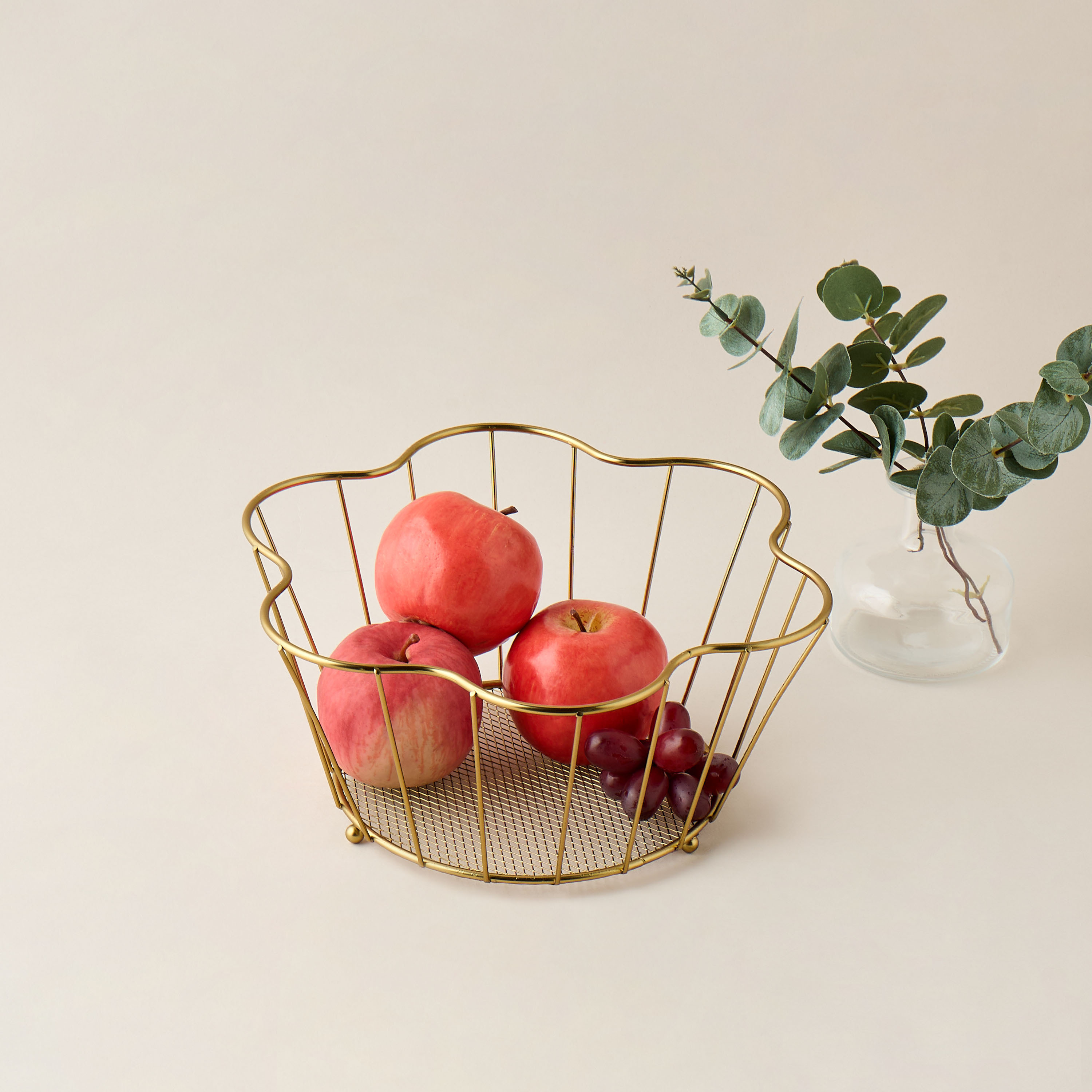 Elanza Floral Shaped Fruit Basket - 30x14 cms-household-storage-storagesolutions-storageboxesandbaskets-image-2