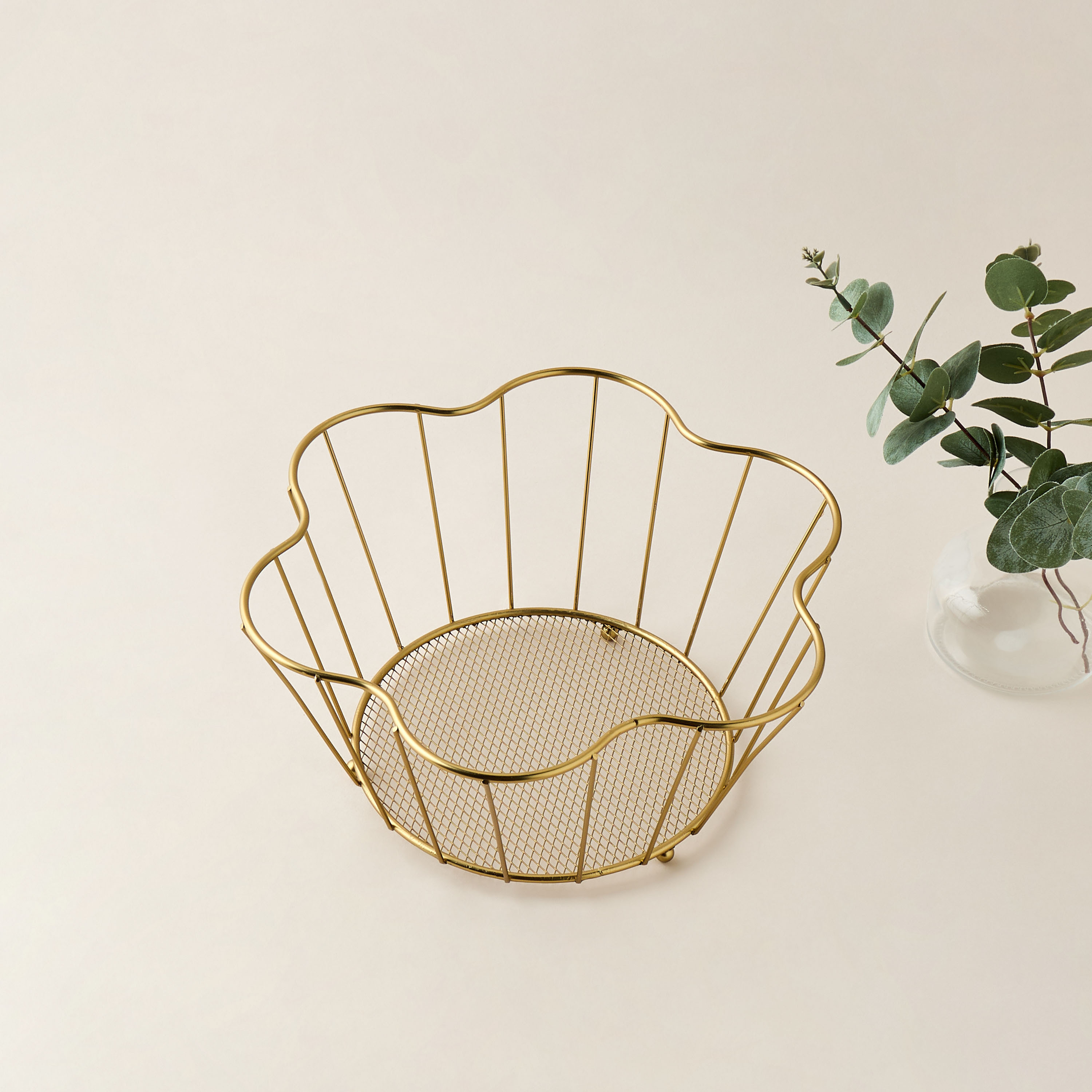 Elanza Floral Shaped Fruit Basket - 30x14 cms-household-storage-storagesolutions-storageboxesandbaskets-image-3