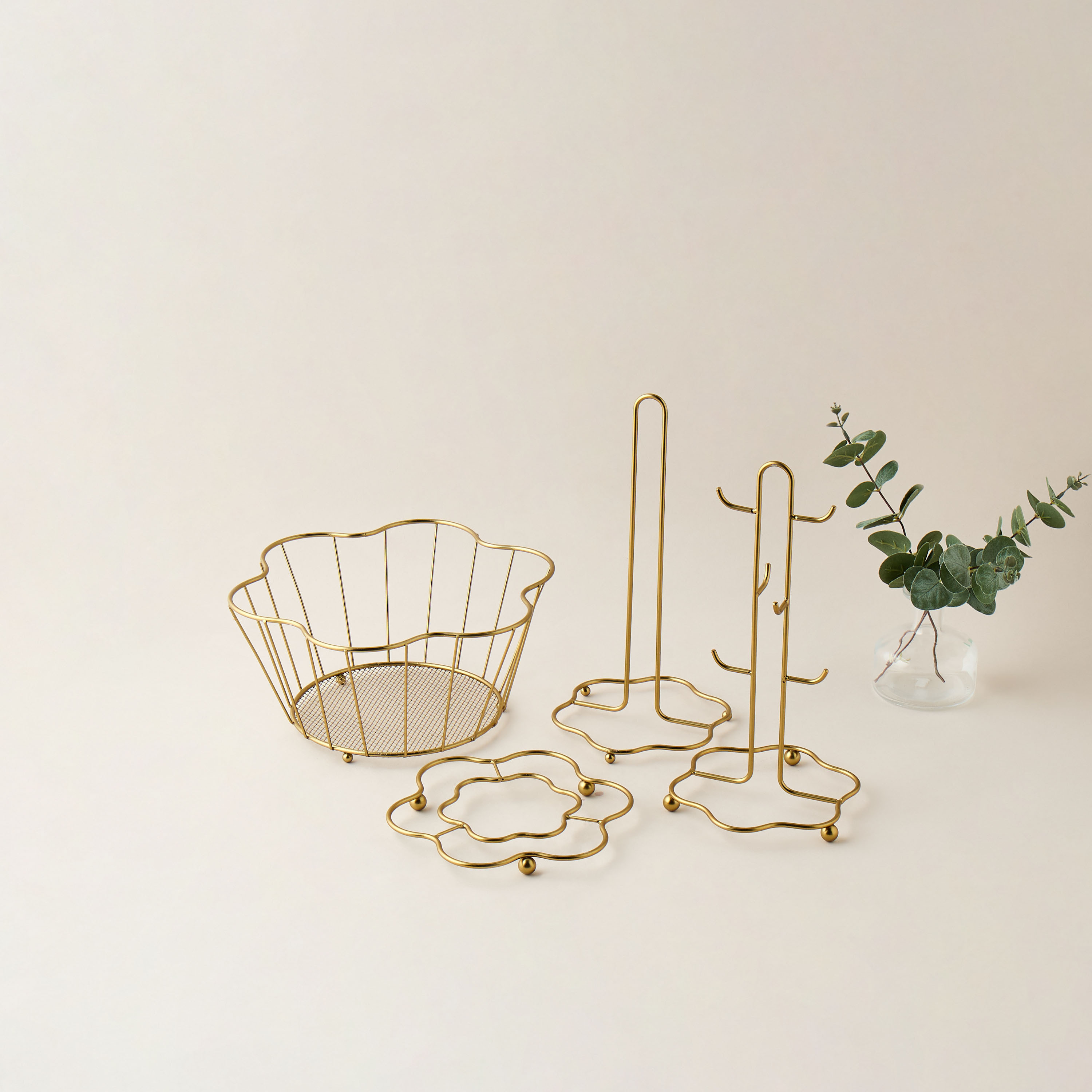 Elanza Floral Shaped Fruit Basket - 30x14 cms-household-storage-storagesolutions-storageboxesandbaskets-image-5
