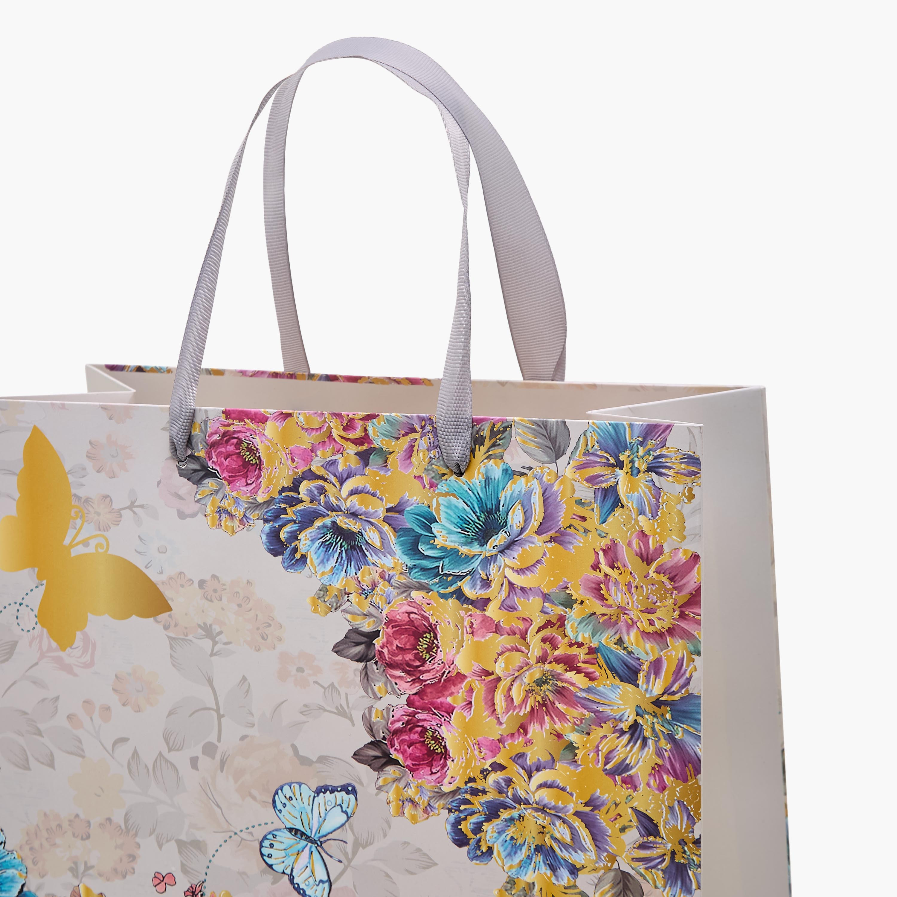 Butterfly and Flower Print Paper Gift Bag - Large-household-giftingaccessories-giftings-image-4
