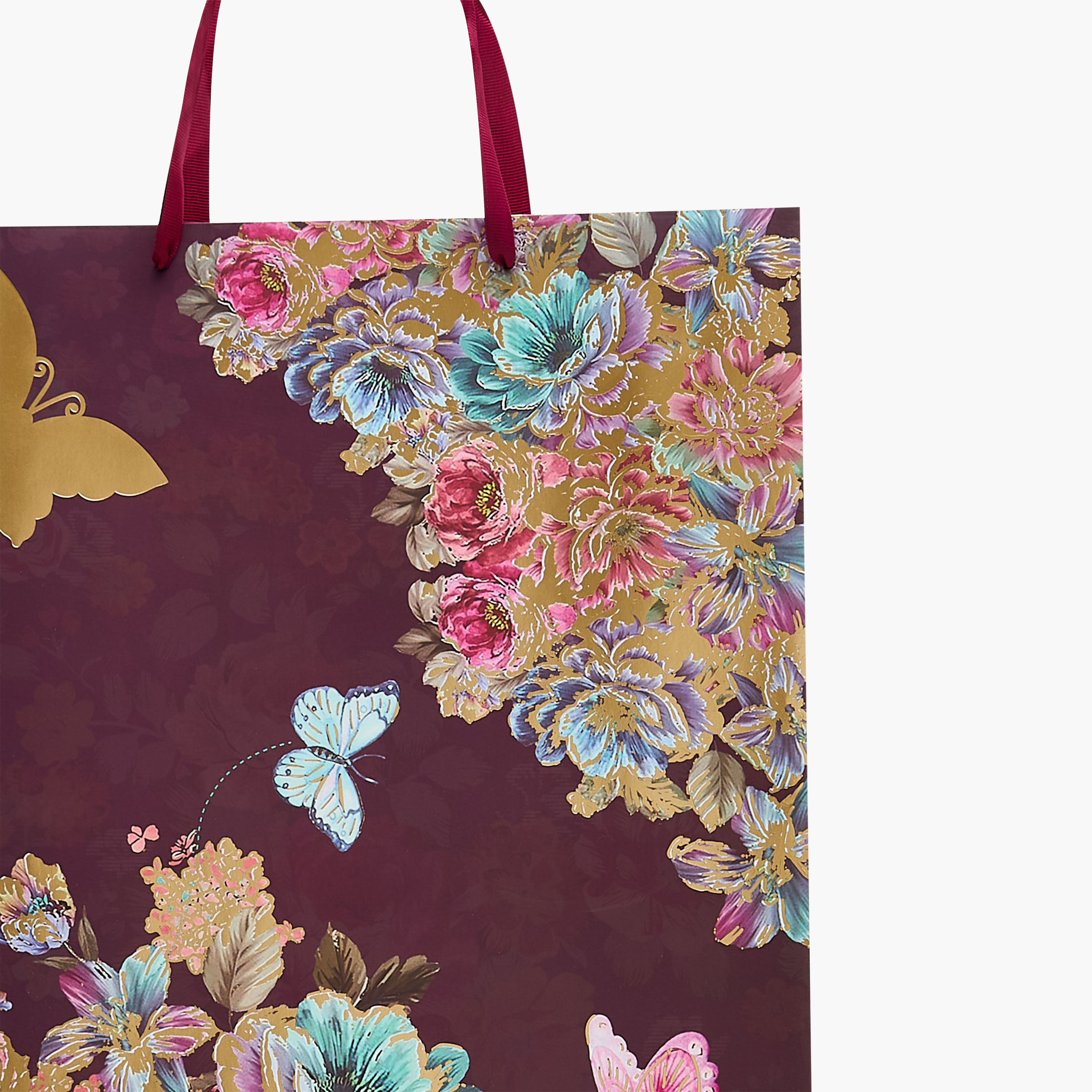 Butterfly and Flower Print Paper Gift Bag - Extra Large-household-giftingaccessories-giftings-image-3