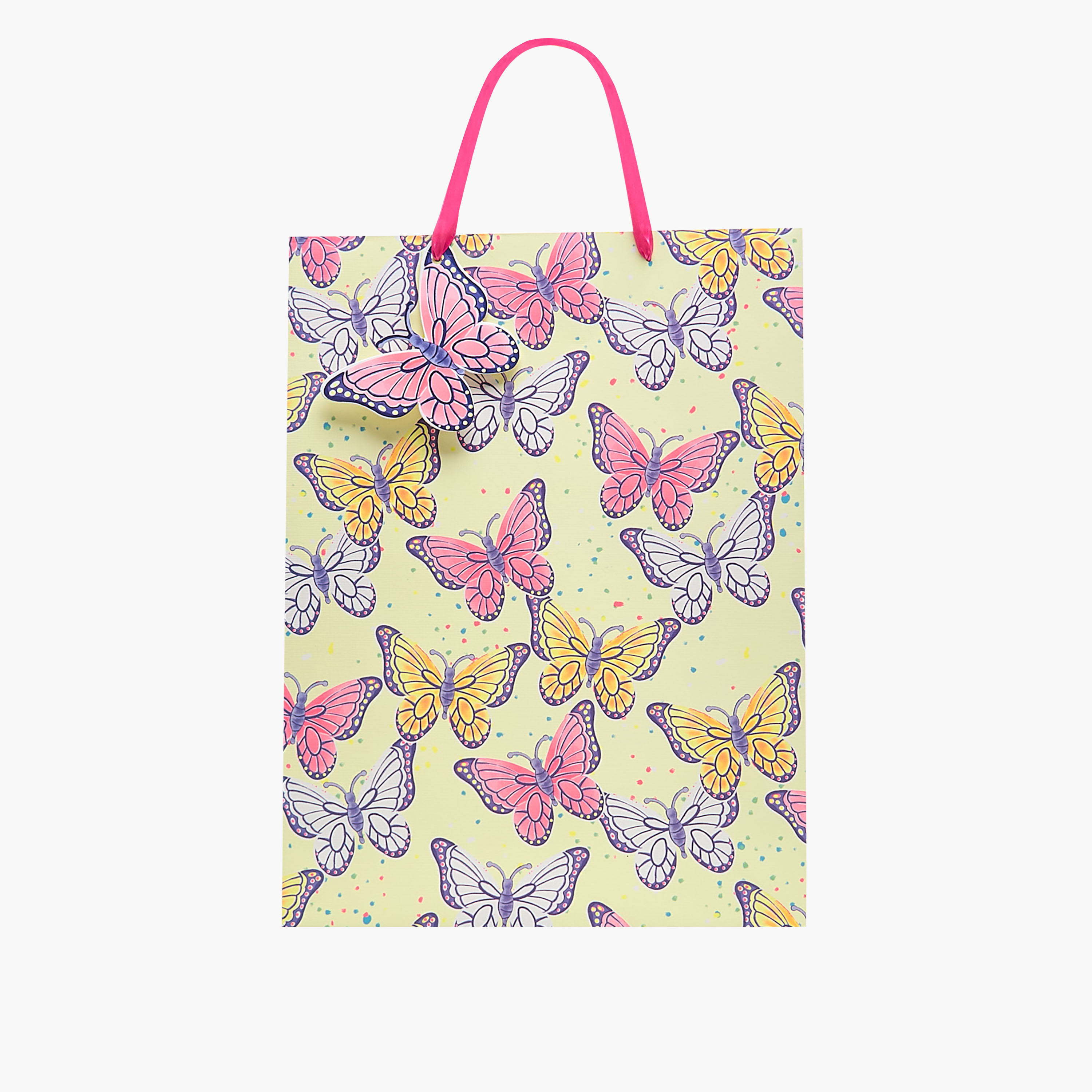 Butterfly Print Paper Gift Bag - Large-household-giftingaccessories-giftings-image-1