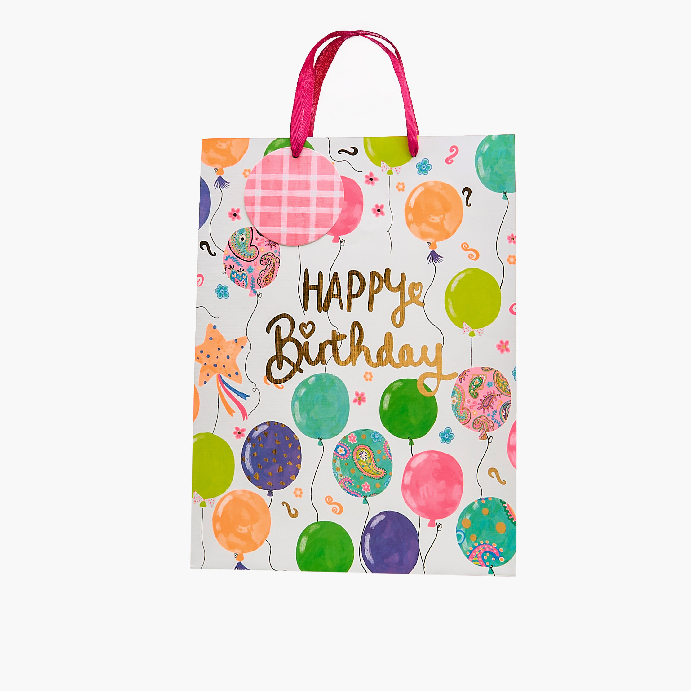 Happy Birthday Print Paper Gift Bag - Large-household-giftingaccessories-giftings-image-1