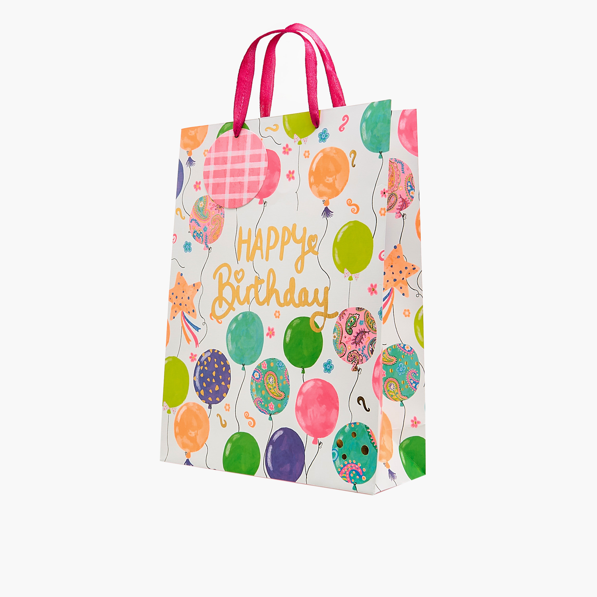 Happy Birthday Print Paper Gift Bag - Large-household-giftingaccessories-giftings-image-2