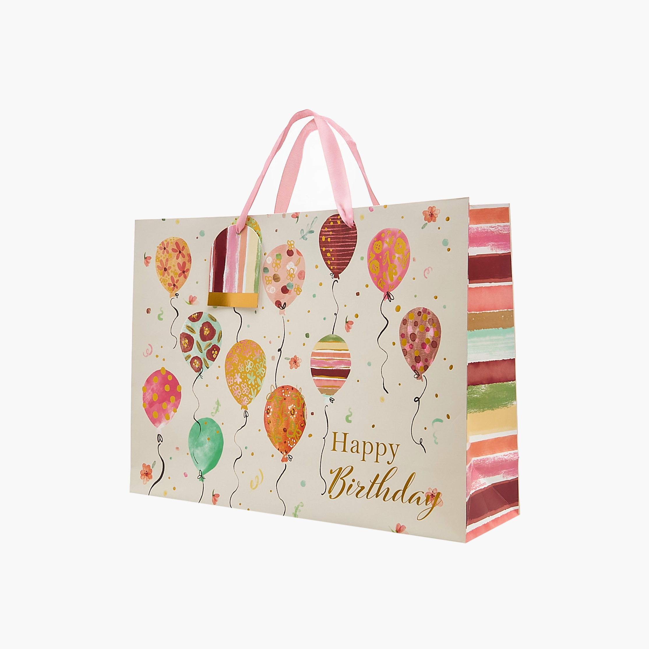 Happy Birthday Balloon Print Paper Gift Bag - Extra Large-household-giftingaccessories-giftings-image-2