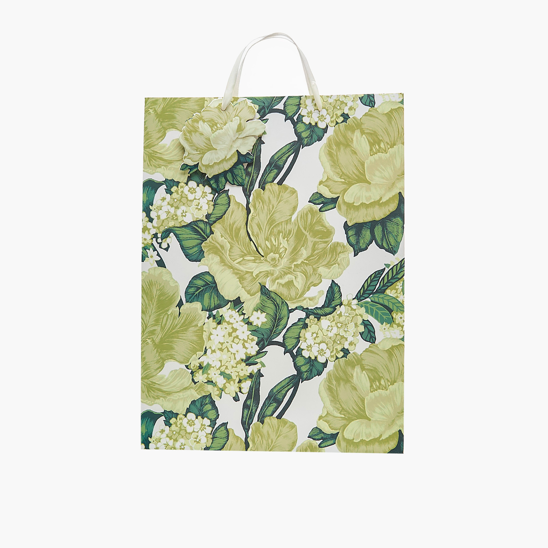 Floral Print Paper Gift Bag - Large-household-giftingaccessories-giftings-image-1