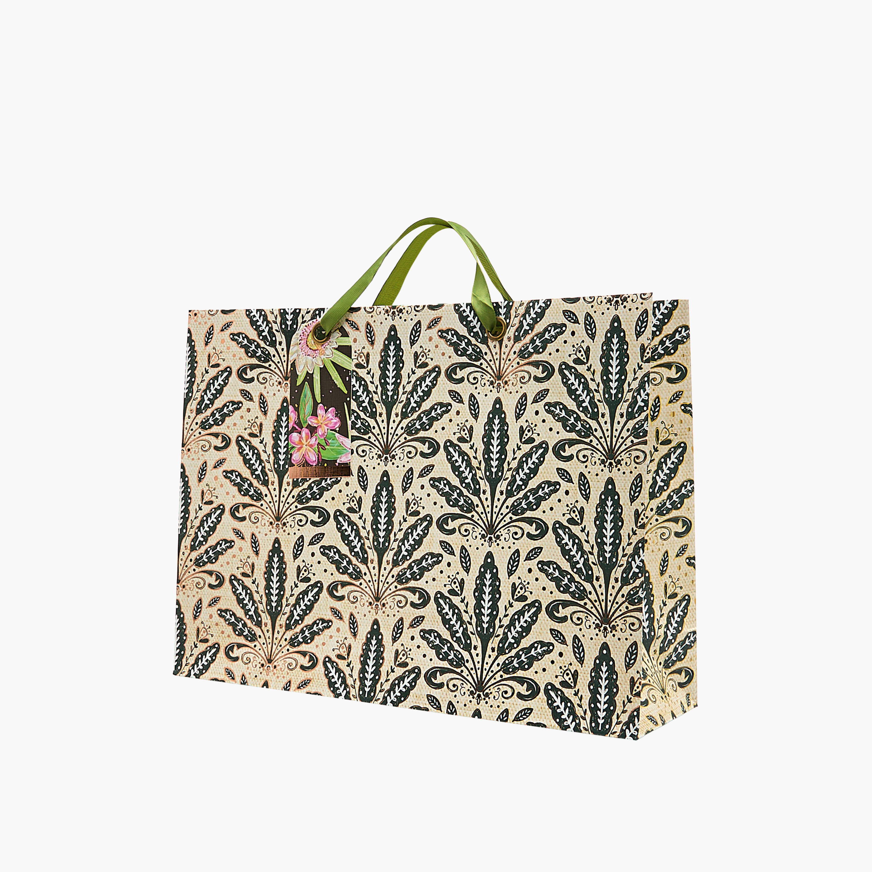 Leaf Print Paper Gift Bag - Extra Large-household-giftingaccessories-giftings-image-2