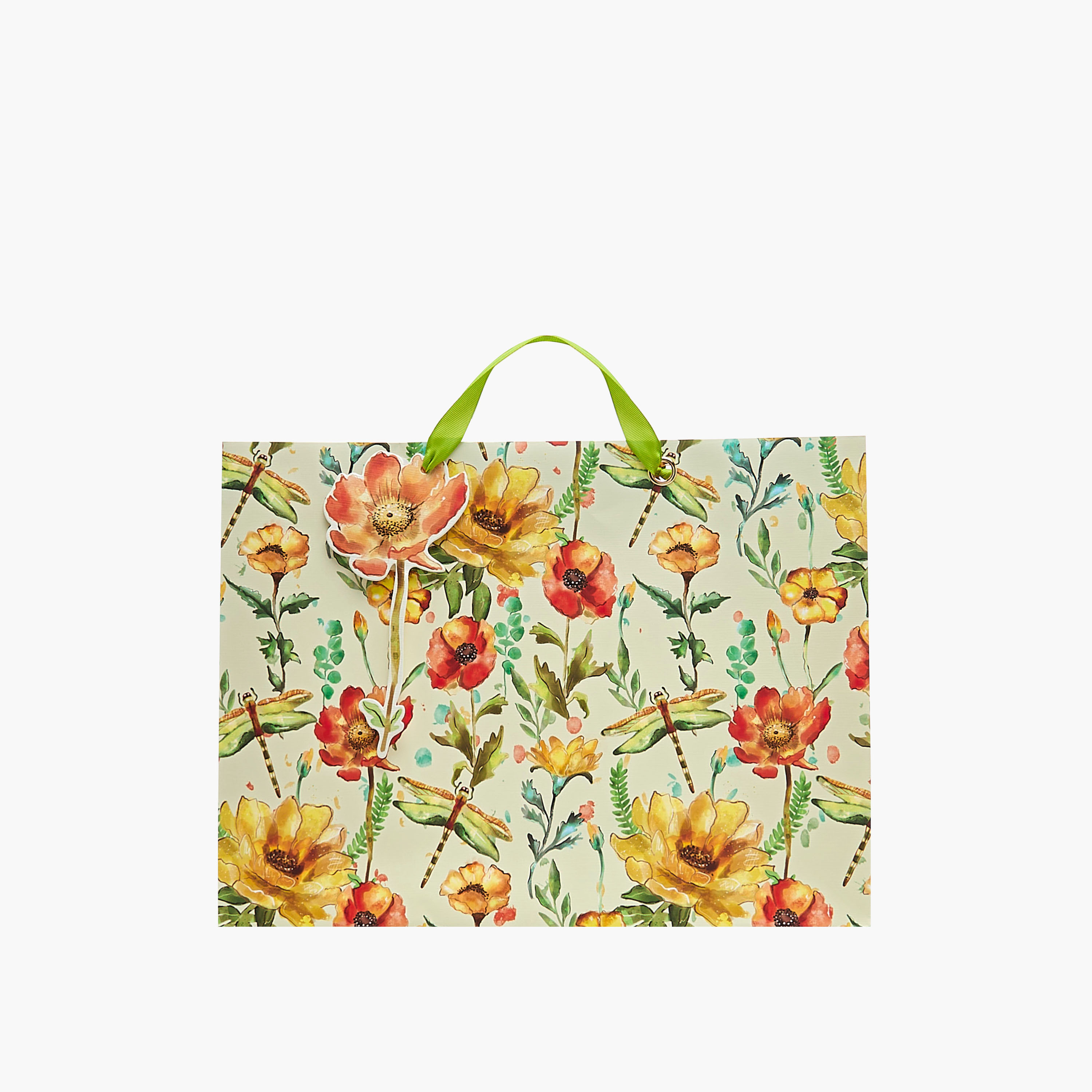 Floral Print Paper Gift Bag - Large-household-giftingaccessories-giftings-image-1