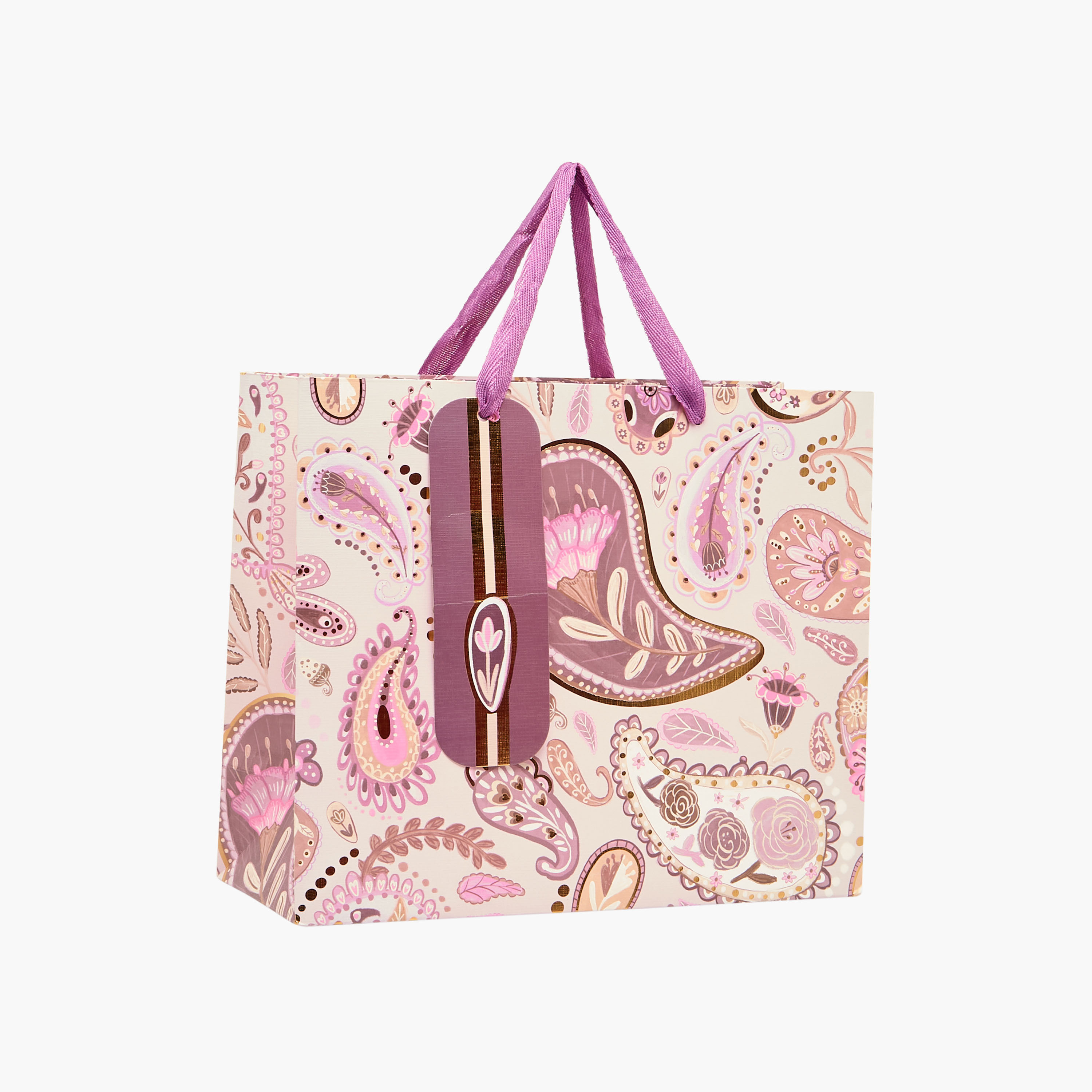 Paisley Print Paper Gift Bag - Large-household-giftingaccessories-giftings-image-1