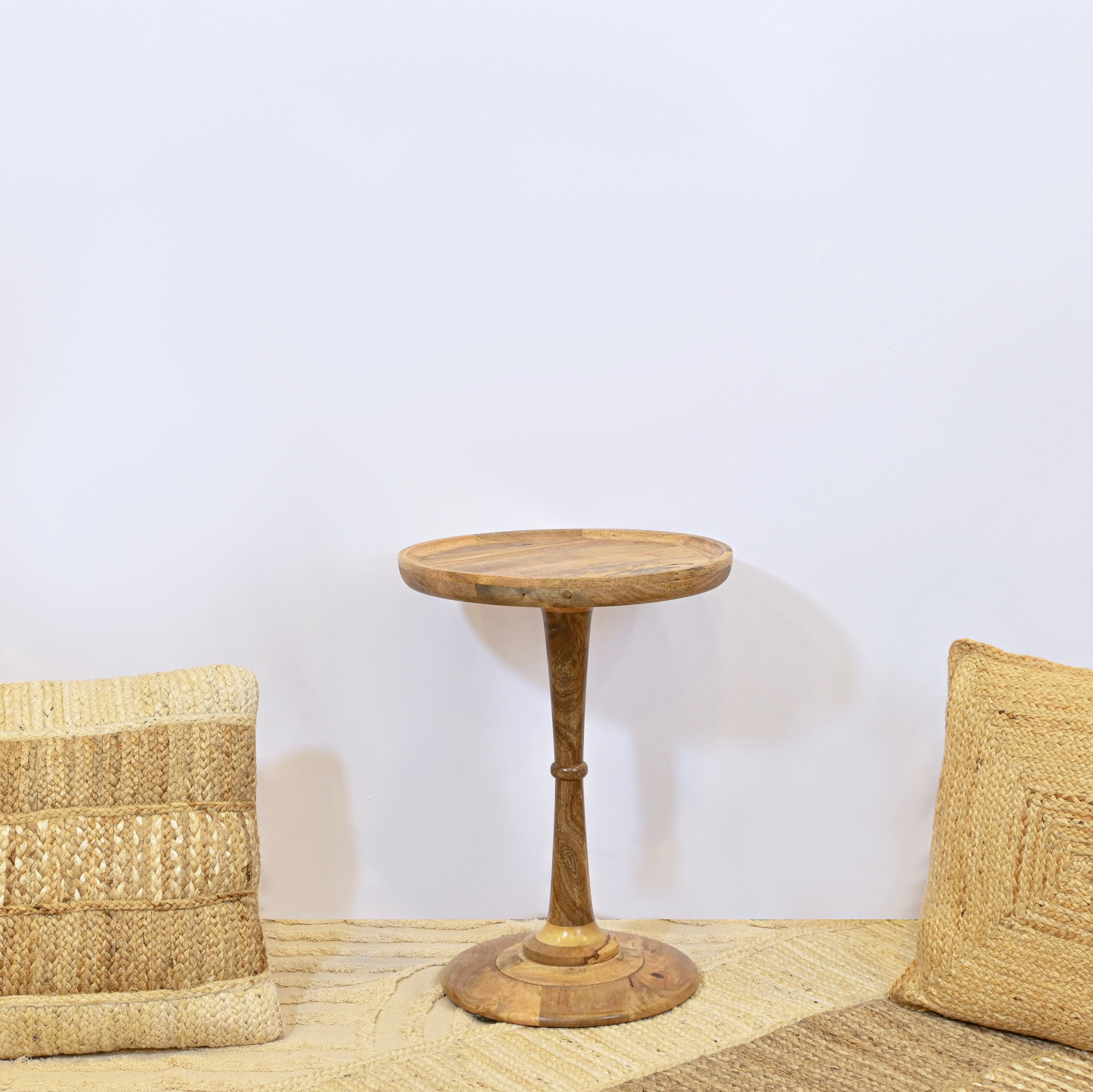 Crafted by Lifestyle Wooden Round Pedestal Table-household-dining-tablelinen-napkinsandaccessories-image-2