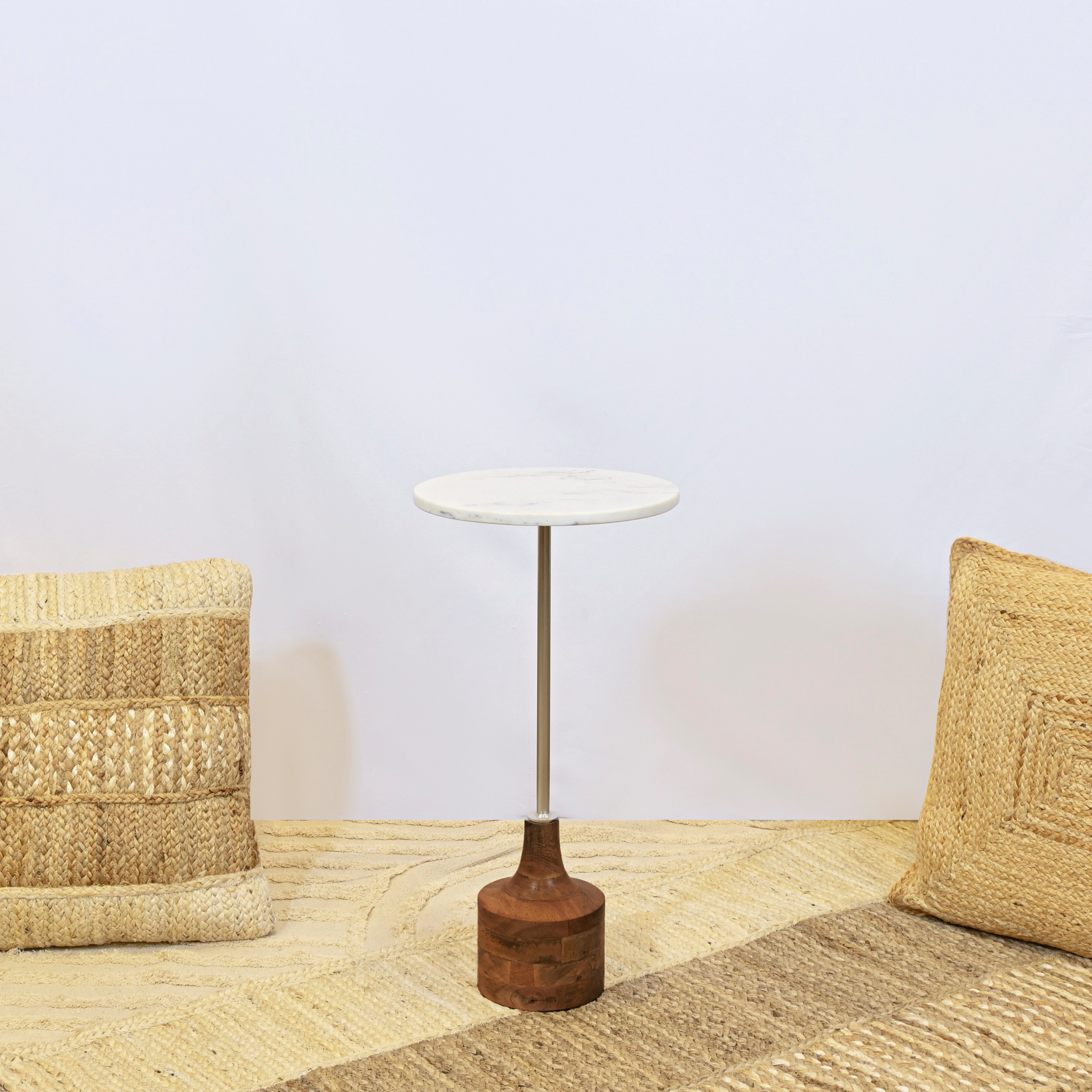 Crafted by Lifestyle Round Marble Accent Table-household-dining-tablelinen-napkinsandaccessories-image-2