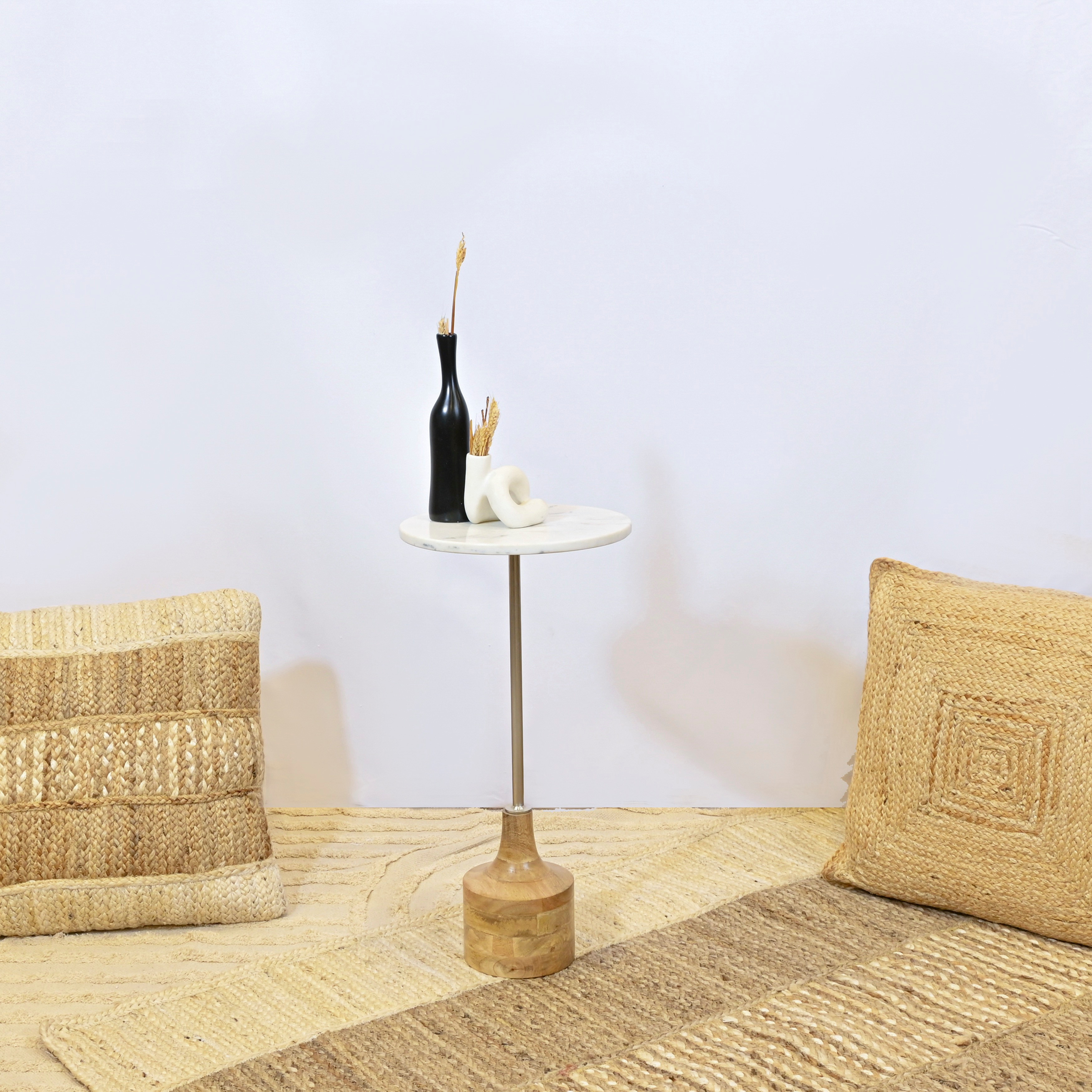 Crafted by Lifestyle Marble Top Accent Table-furniture-livingroom-sideandendtables-image-1