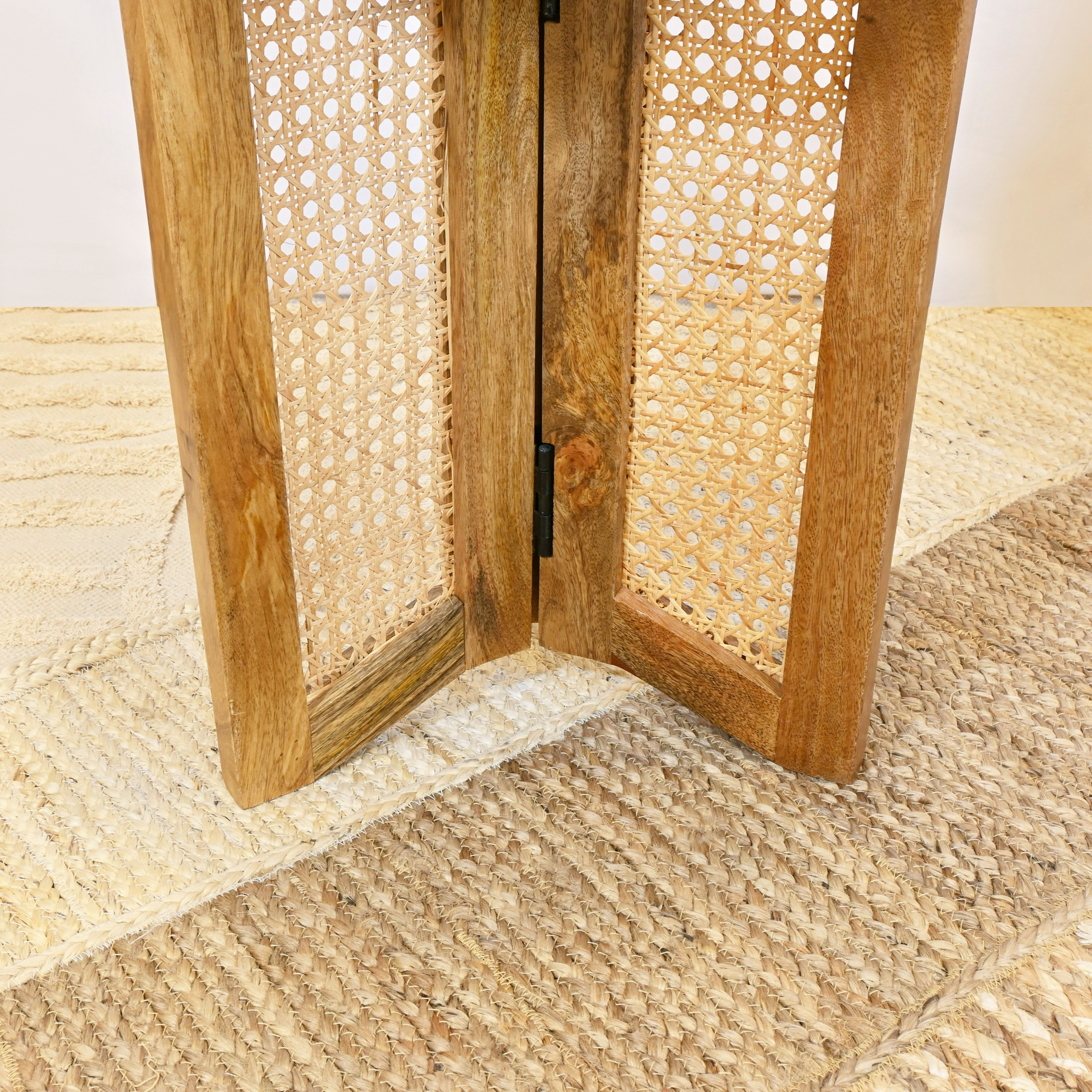 Crafted by Lifestyle Wooden Top Accent Table with Rattan Legs-furniture-livingroom-sideandendtables-image-4