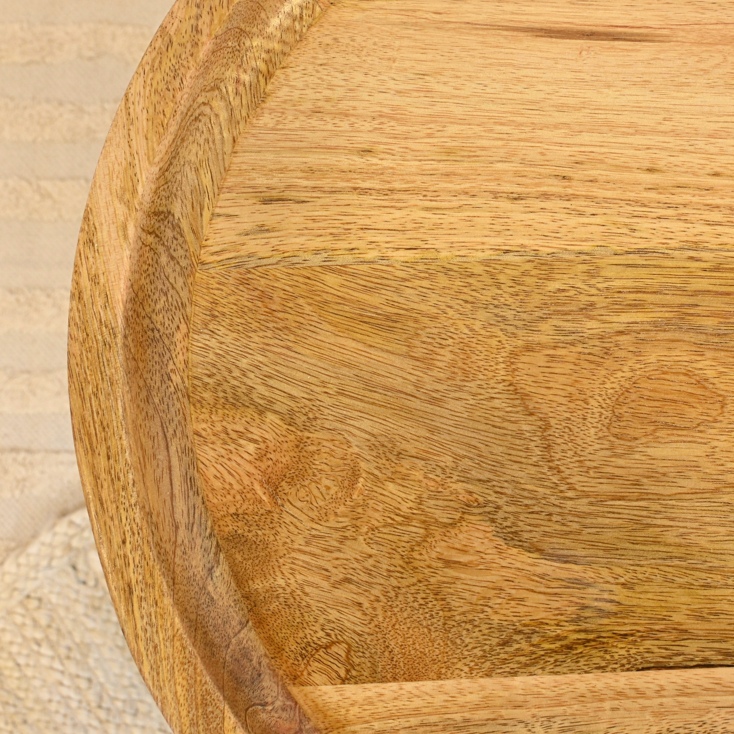 Crafted by Lifestyle Wooden Top Accent Table with Rattan Legs-furniture-livingroom-sideandendtables-image-5