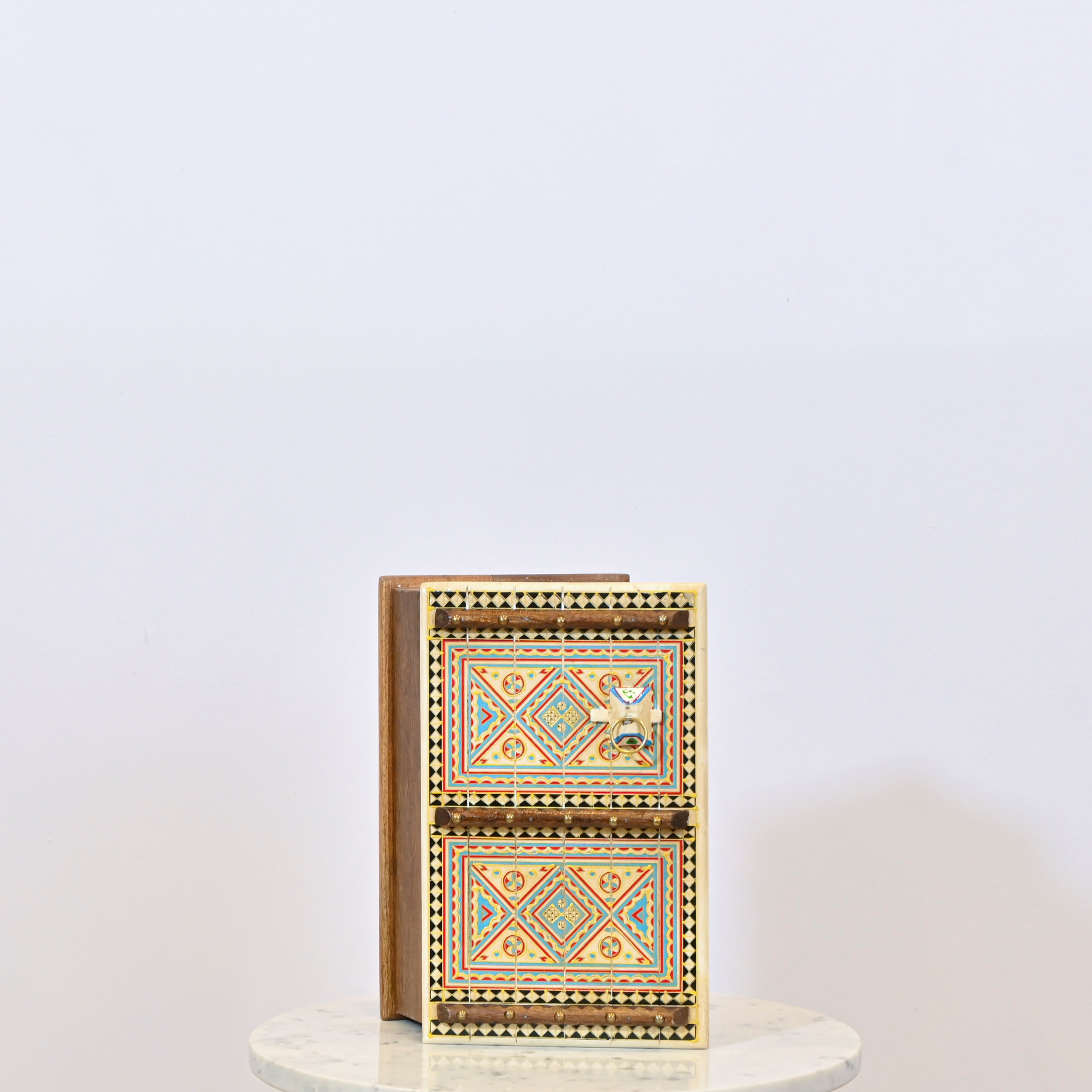 Crafted by Lifestyle Intricate Geometric Wooden Storage Box-household-decor-boxesandtrays-image-1