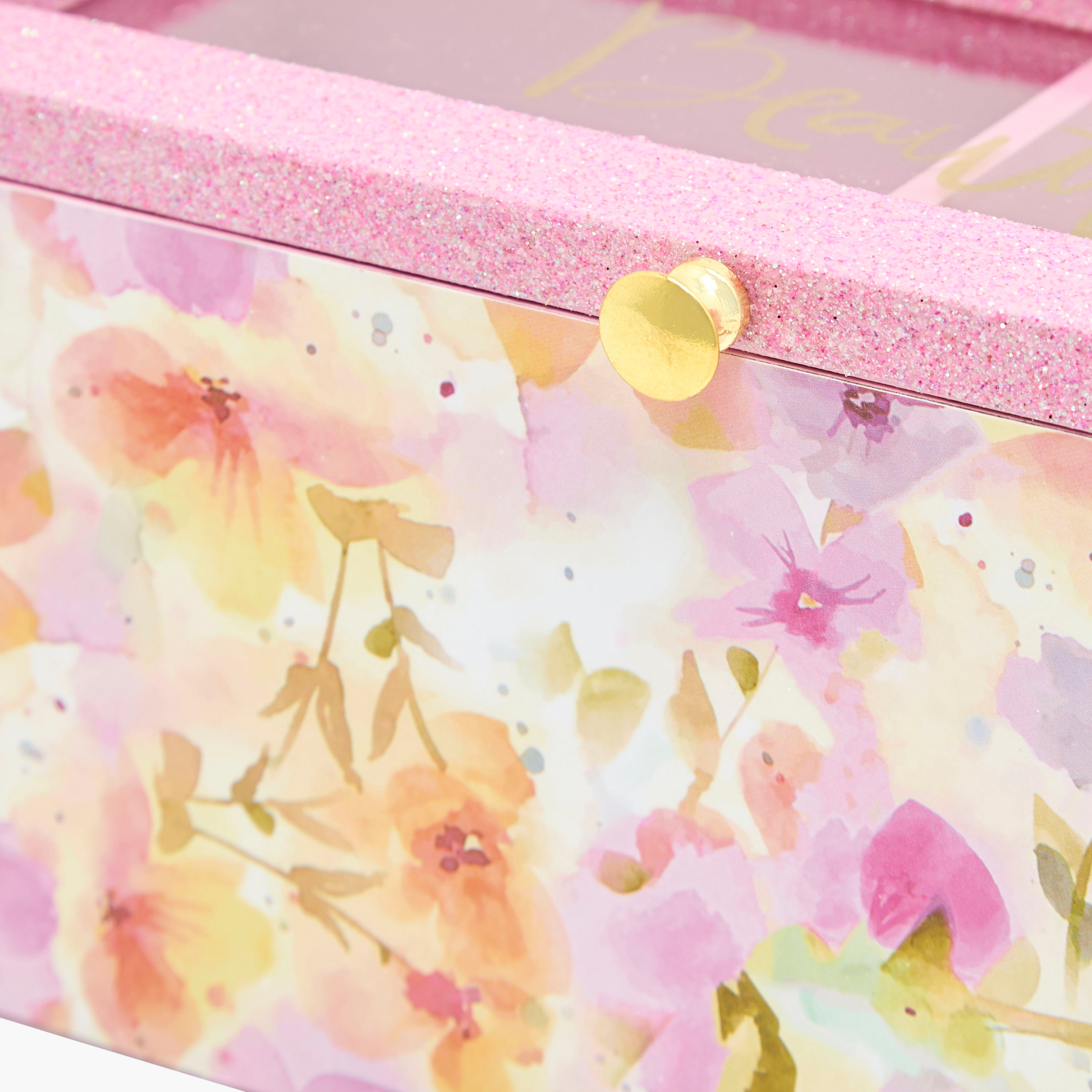 2-Compartment Jewellery Organizer Floral Print  - 22x10x10 cms-women-watchesandjewellery-jewellery-storage-image-5