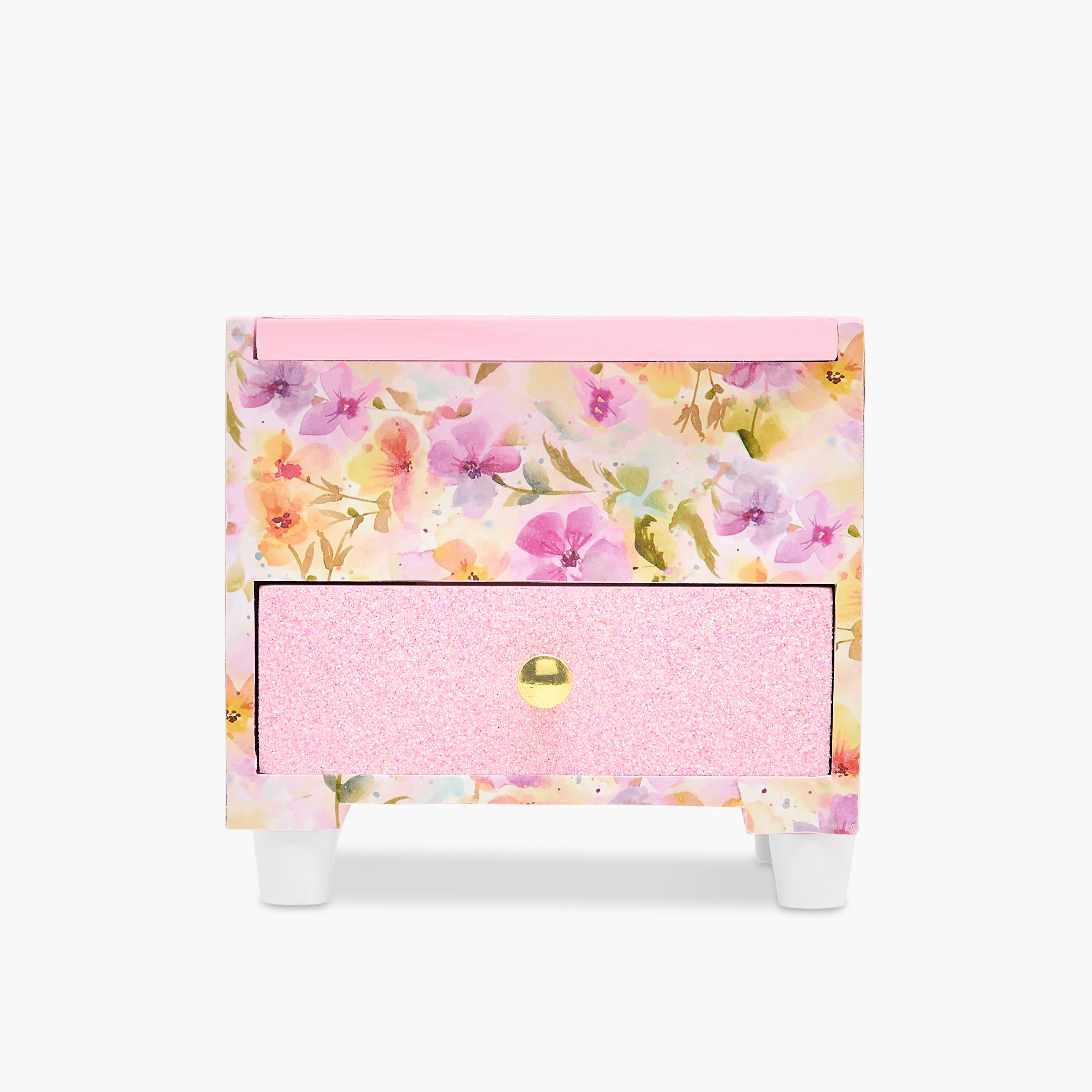 Floral Butterfly Print Jewellery Organizer - 14x13x13 cms-women-watchesandjewellery-jewellery-storage-image-2