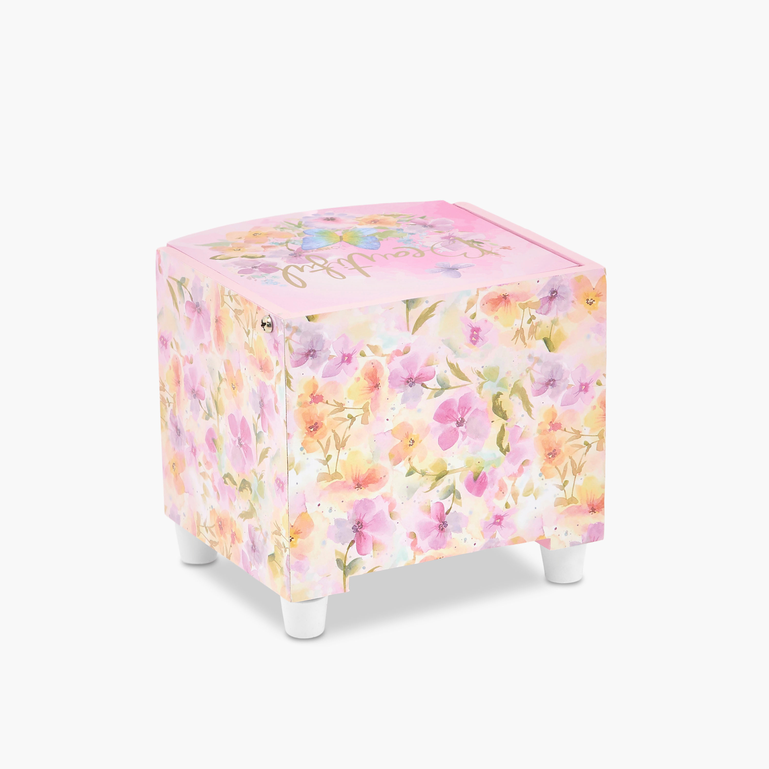 Floral Butterfly Print Jewellery Organizer - 14x13x13 cms-women-watchesandjewellery-jewellery-storage-image-3