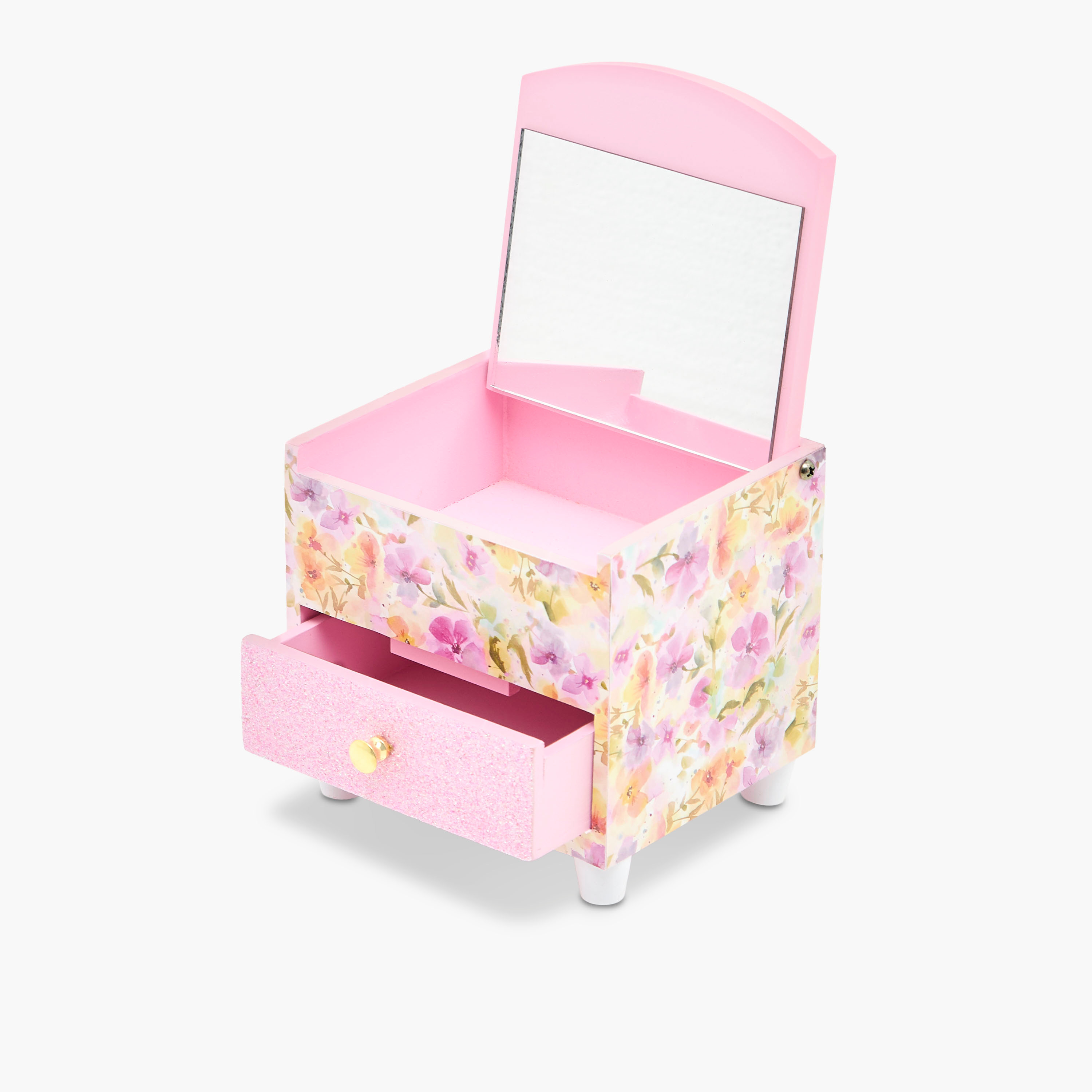 Floral Butterfly Print Jewellery Organizer - 14x13x13 cms-women-watchesandjewellery-jewellery-storage-image-4