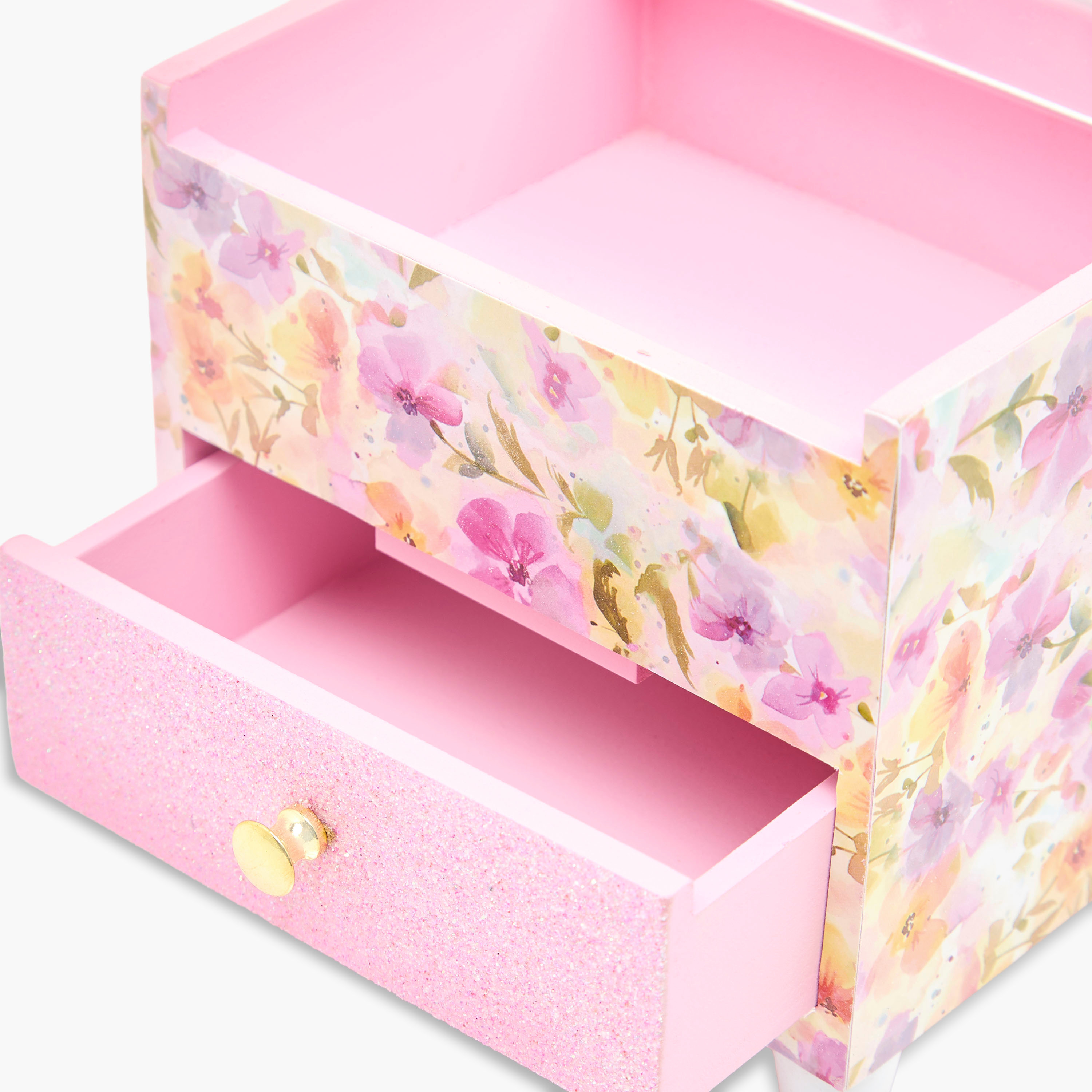 Floral Butterfly Print Jewellery Organizer - 14x13x13 cms-women-watchesandjewellery-jewellery-storage-image-5