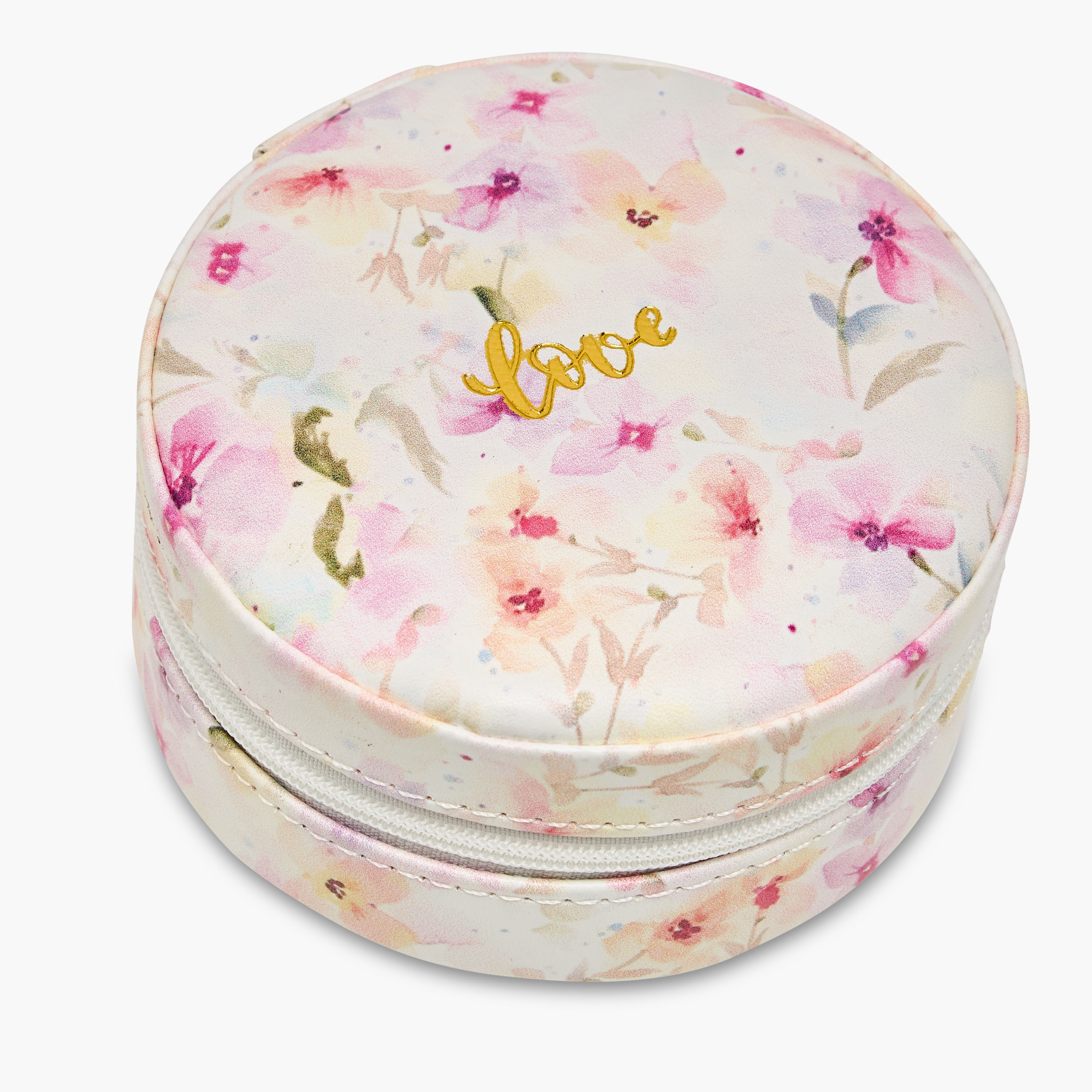 4-Compartment Jewellery Organiser with Floral Print - 10x10x4 cms-women-watchesandjewellery-jewellery-storage-image-3