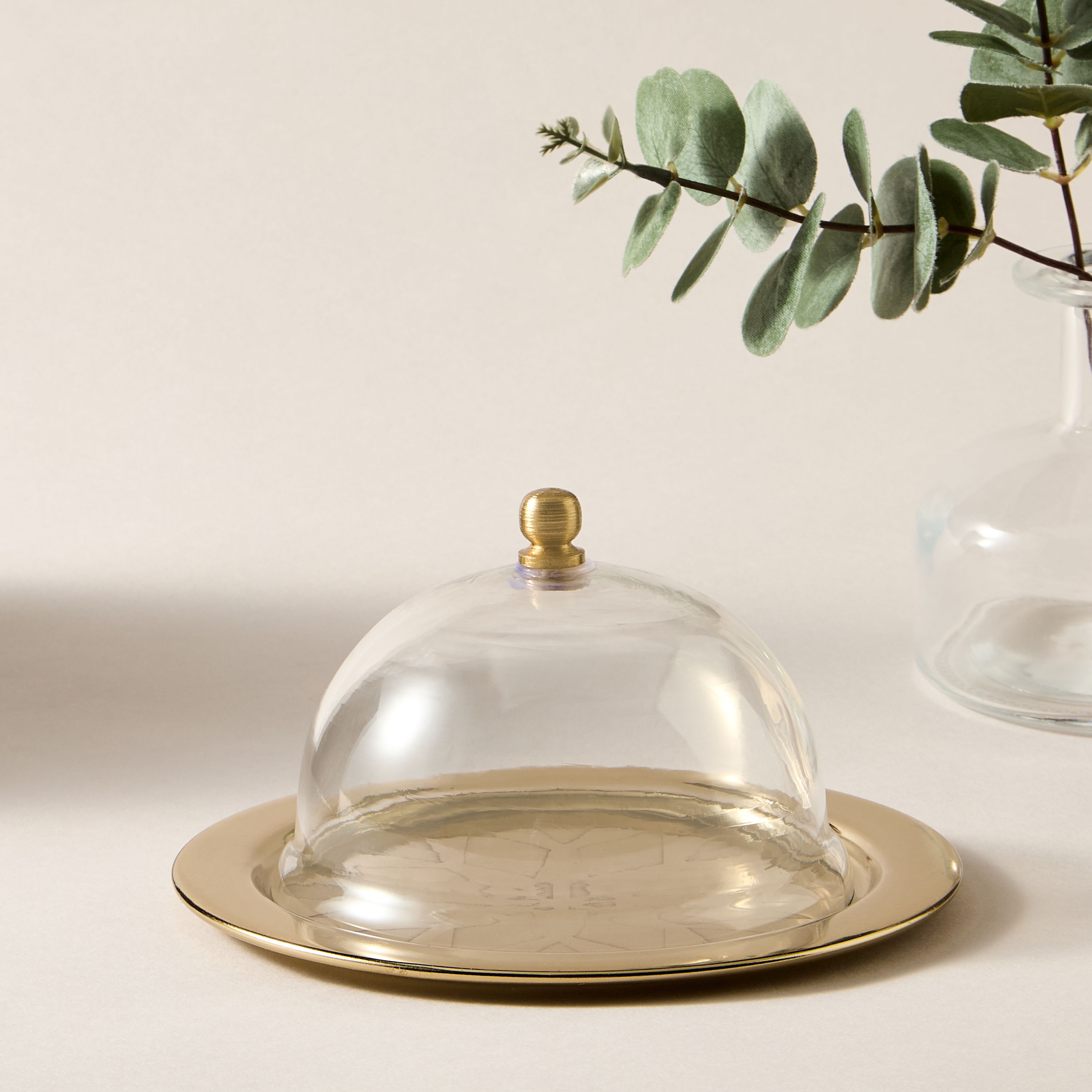 Geometric Engraved Date Bowl with Glass Lid - 16x16 cms-household-decor-decorativeobjectsandsculptures-image-1