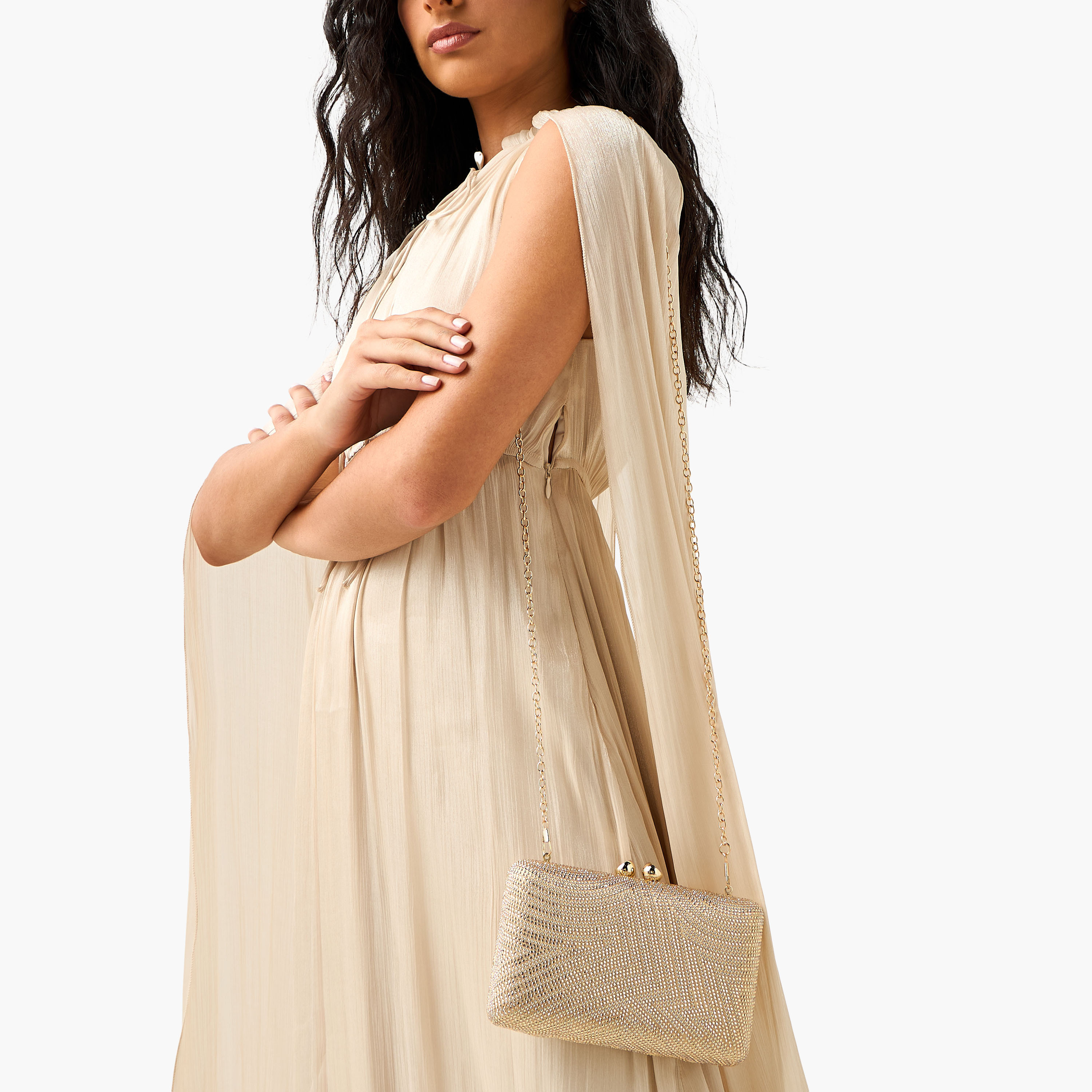Sasha Embellished Clutch with Chain Strap-women-bagsandwallets-handbags-image-2