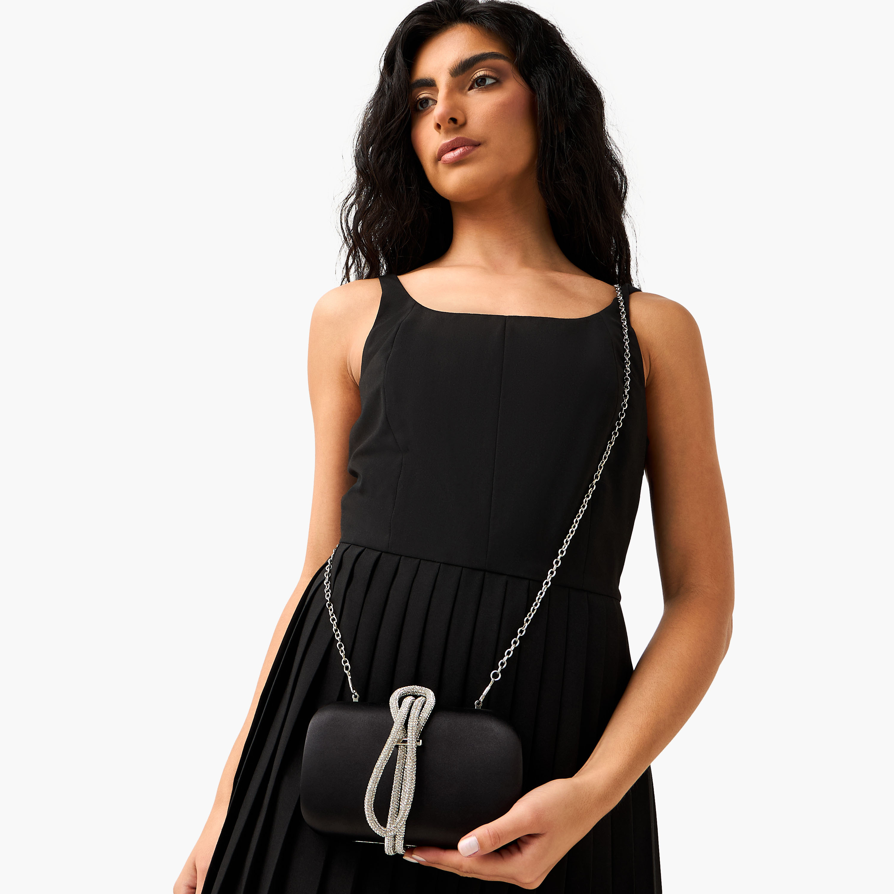 Sasha Embellished Clutch with Chain Strap-women-bagsandwallets-handbags-image-9