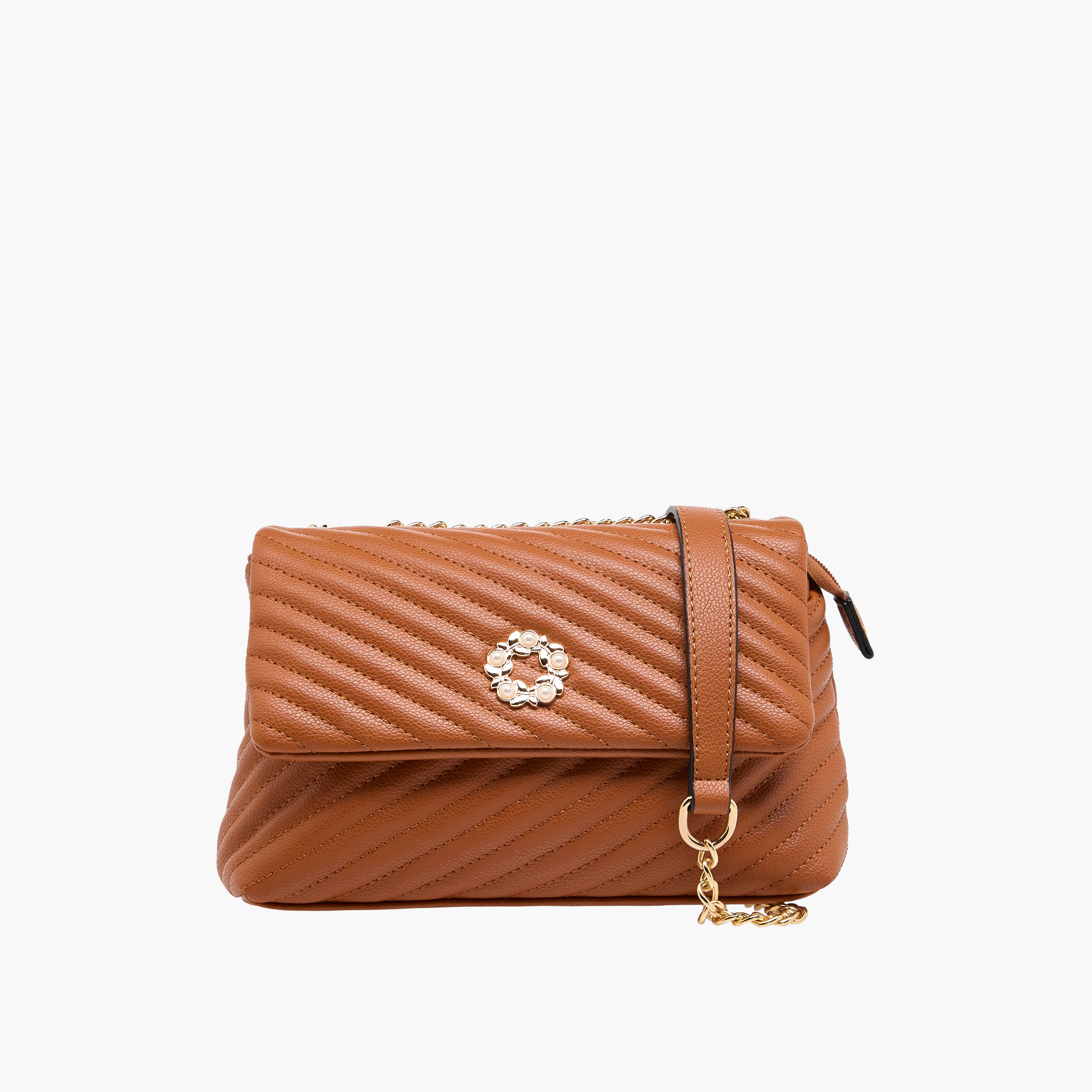 شنطة كروس بودي مبطنة بحزام سلسلة سام من أدور-women-bagsandwallets-handbags-image-1