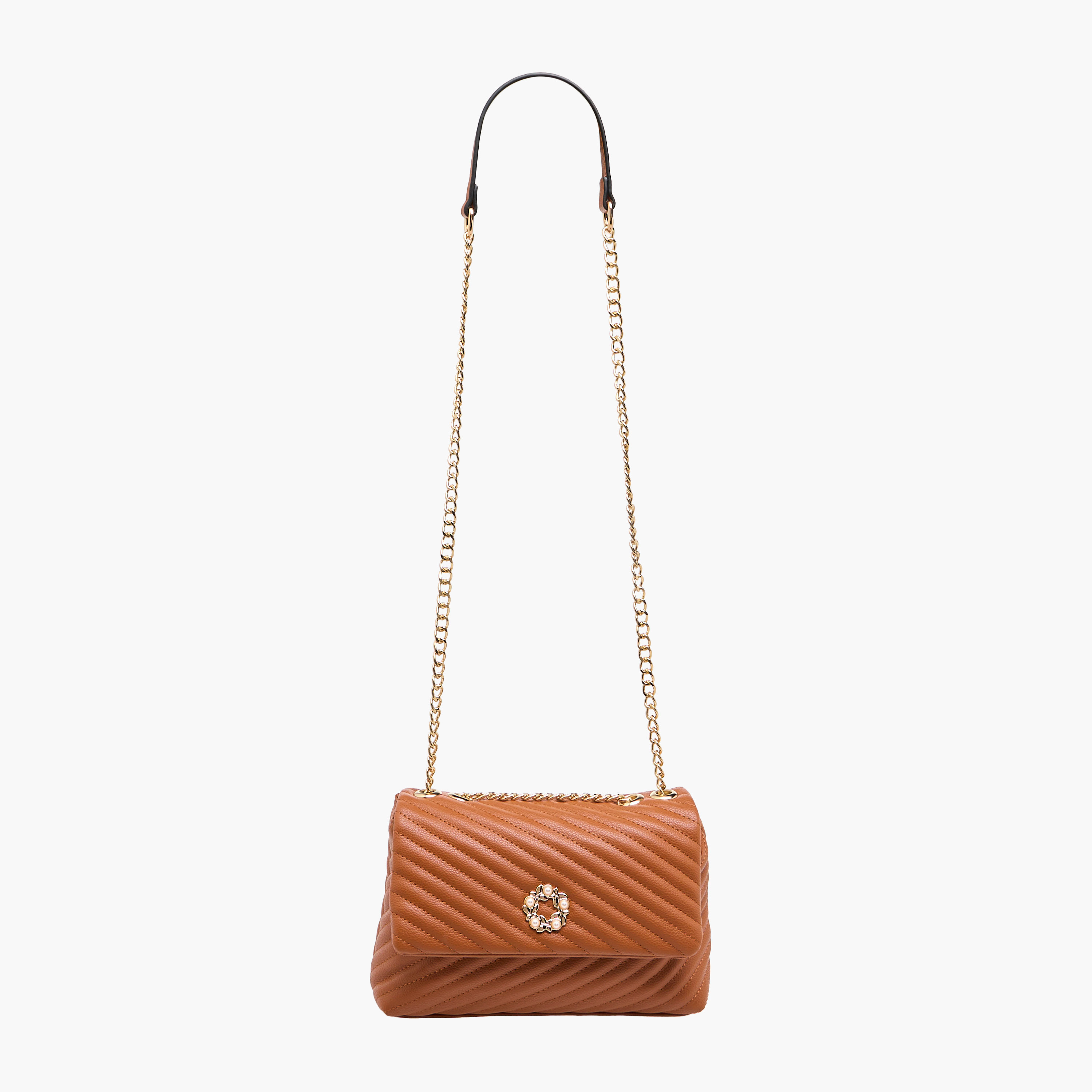 شنطة كروس بودي مبطنة بحزام سلسلة سام من أدور-women-bagsandwallets-handbags-image-3