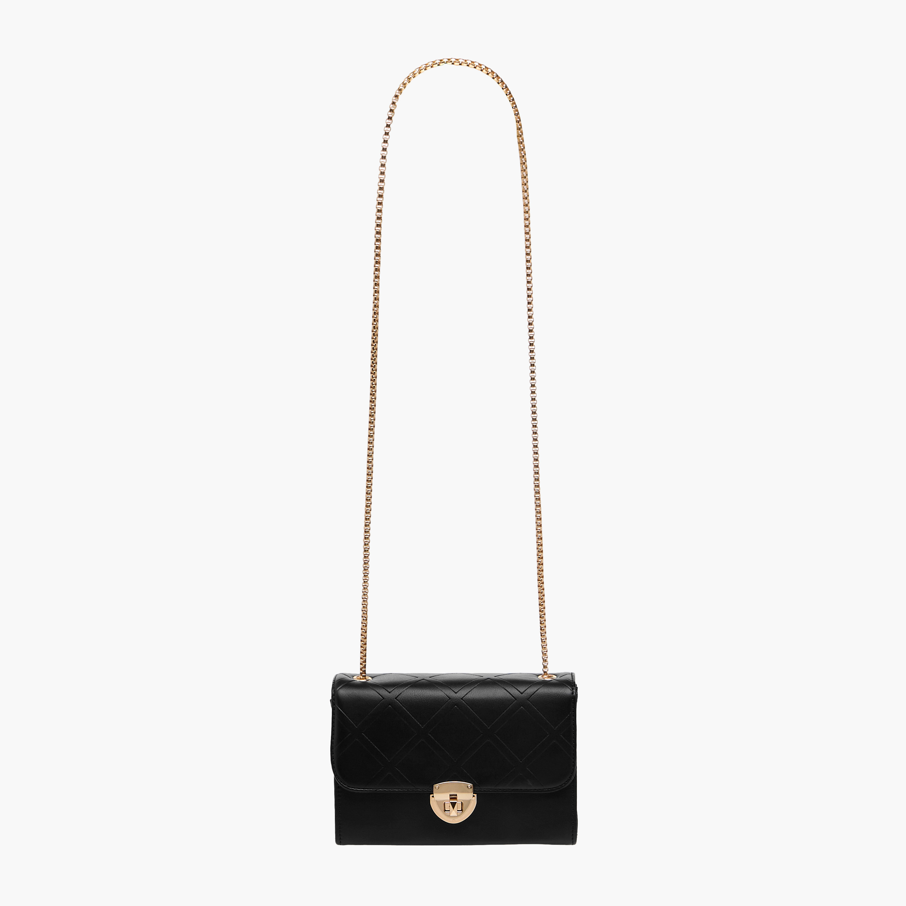 Adore Sam Textured Sling Bag with Chain Strap-women-bagsandwallets-handbags-image-3