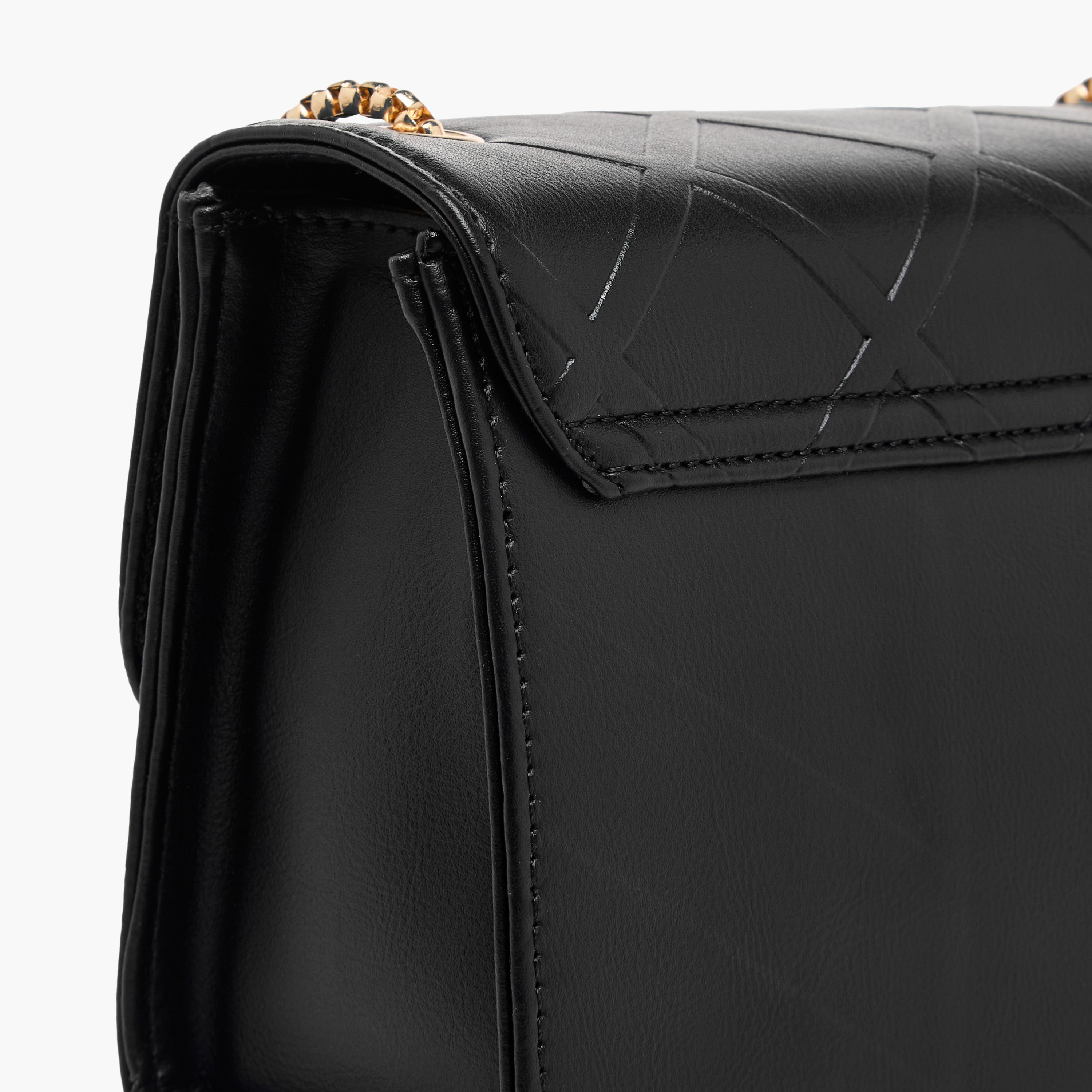 Adore Sam Textured Sling Bag with Chain Strap-women-bagsandwallets-handbags-image-6