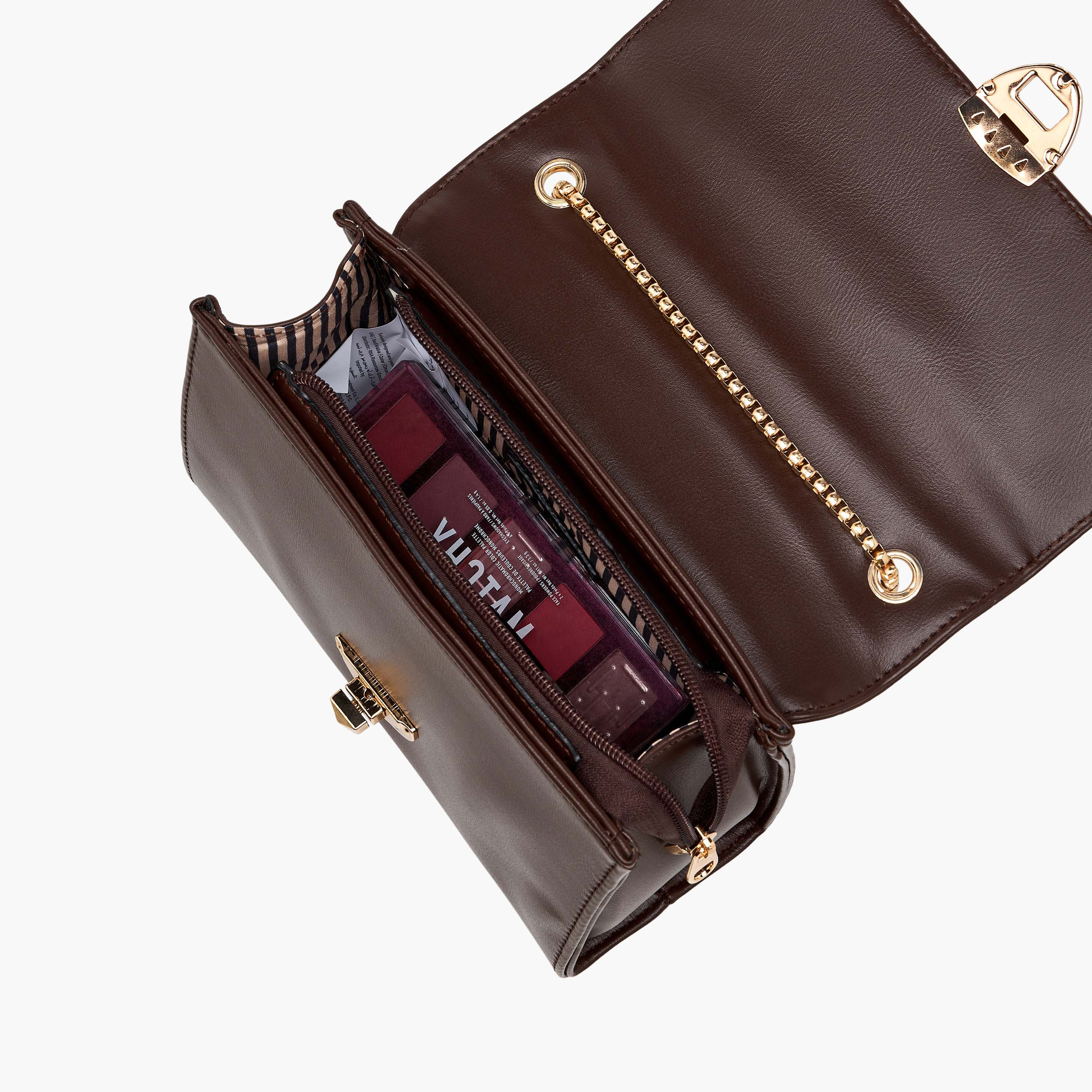 Adore Sam Textured Sling Bag with Chain Strap-women-bagsandwallets-handbags-image-8