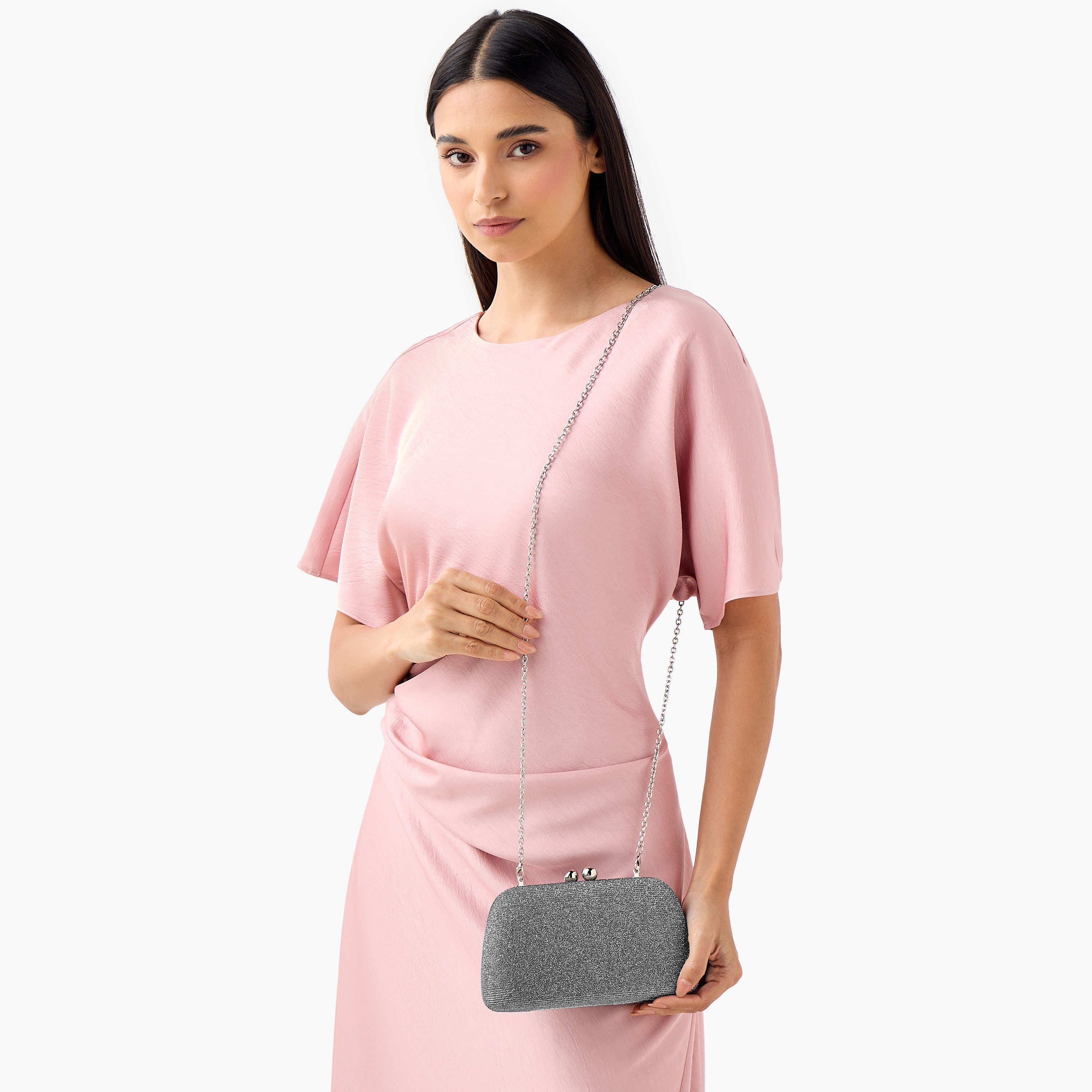شنطة كلاتش بارزة الملمس بحزام سلسلة من ساشا-women-bagsandwallets-handbags-image-8