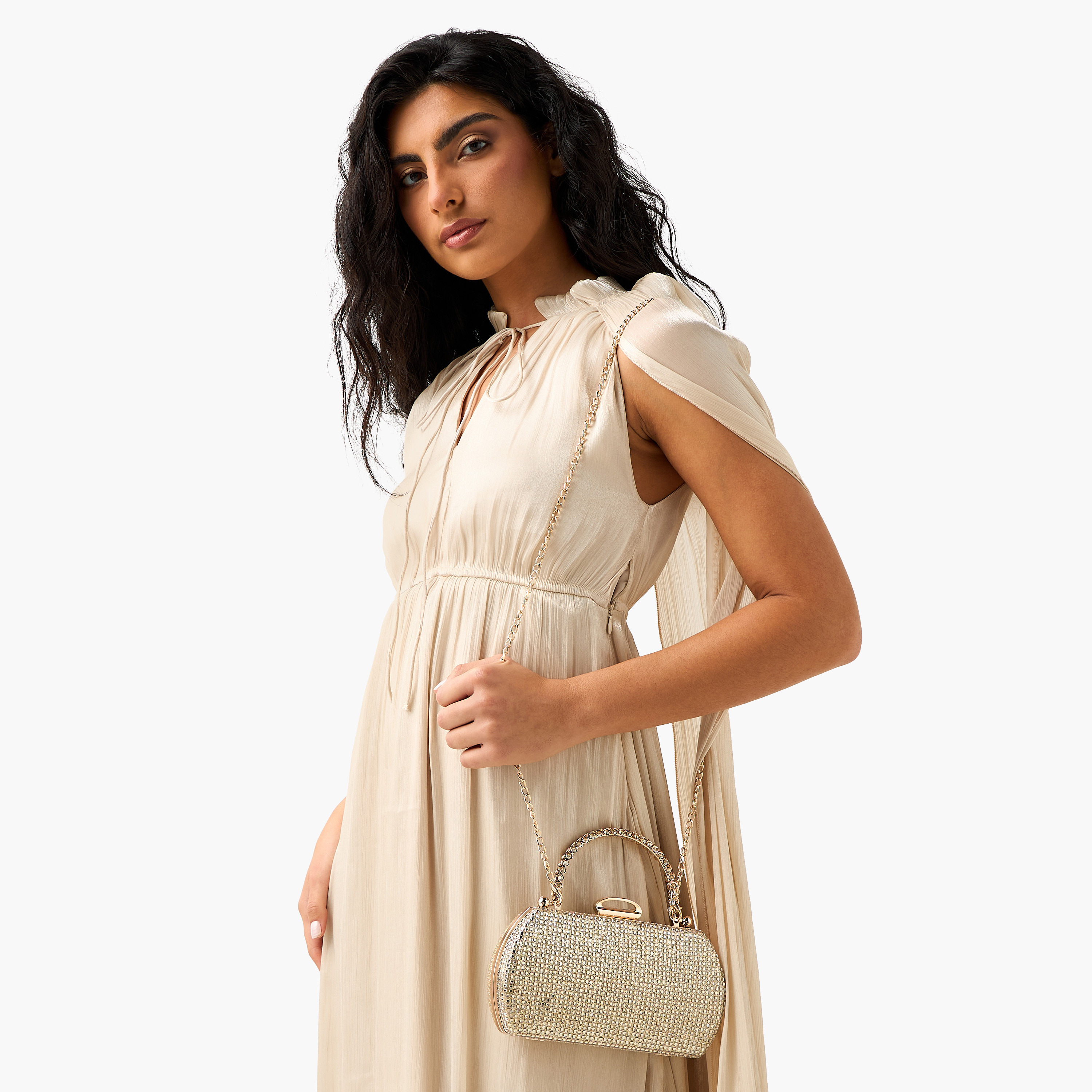 شنطة كلاتش مزينة بحزام سلسلة قابل للفصل من ساشا-women-bagsandwallets-handbags-image-2