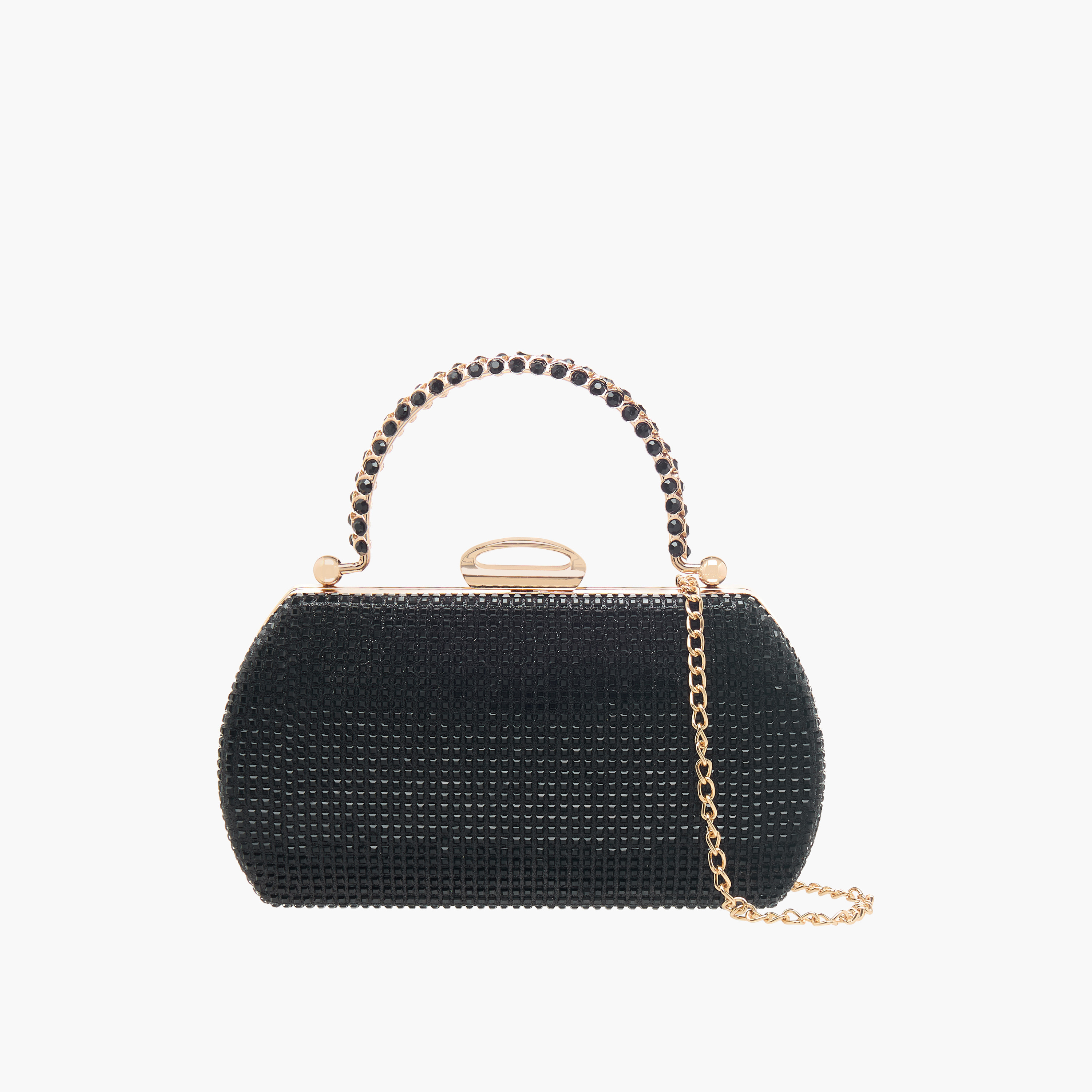 Sasha Embellished Clutch with Detachable Chain Strap-women-bagsandwallets-handbags-image-1