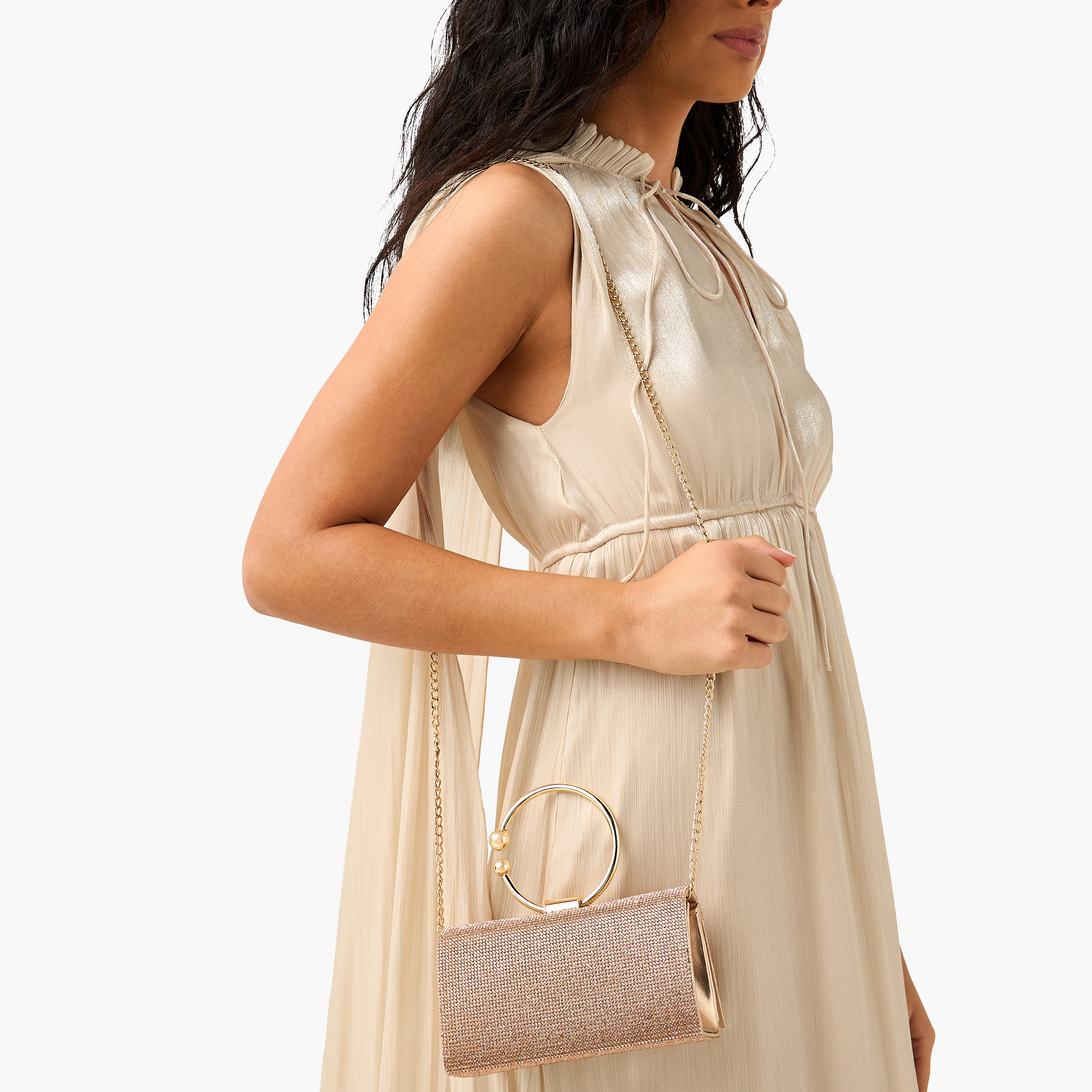 Sasha Embellished Clutch with Detachable Chain Strap-women-bagsandwallets-handbags-image-2