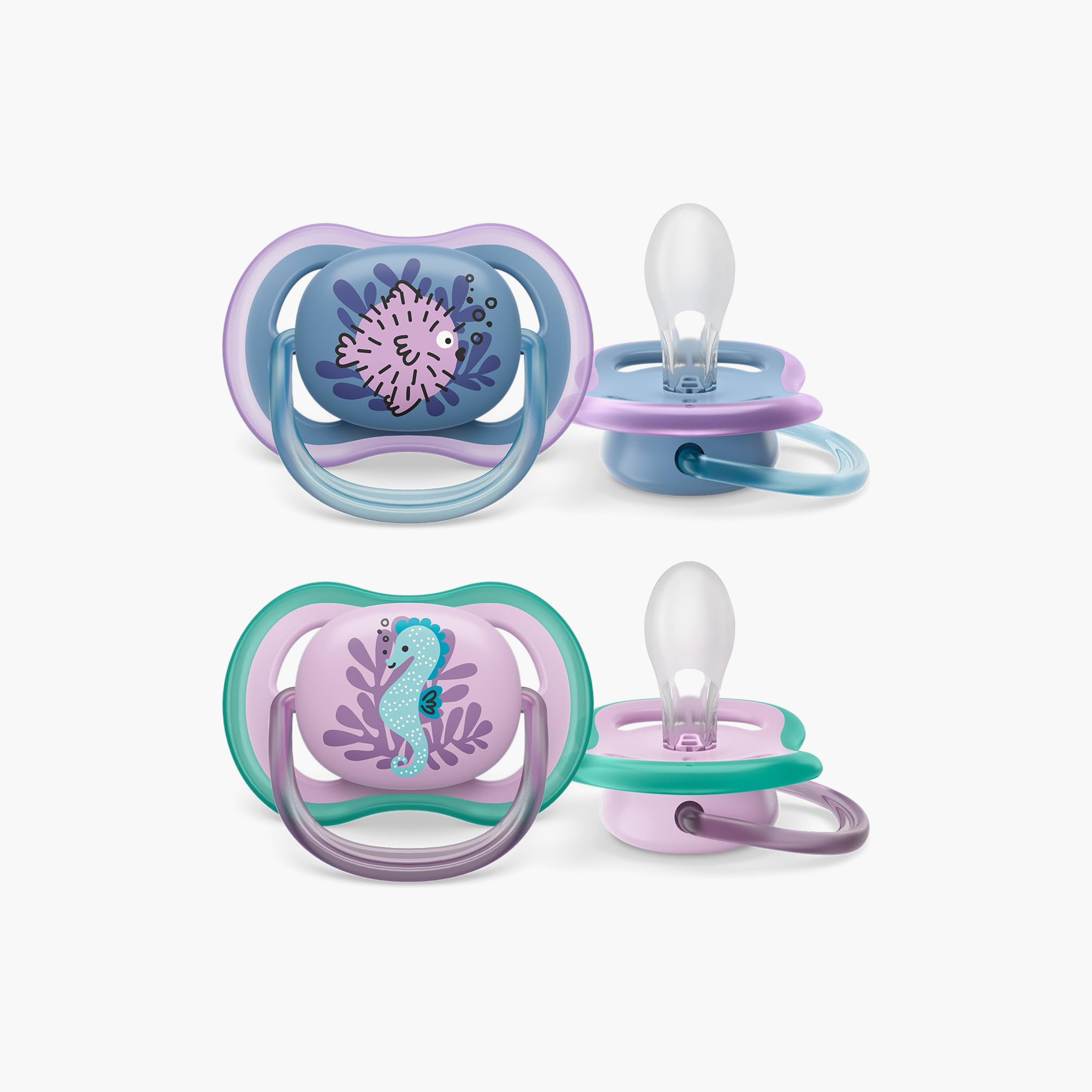 Pack of 2 Philips Avent Baby Pacifier with Orthodontic Design, 6-18 Months-baby-feeding-pacifiers-image-1