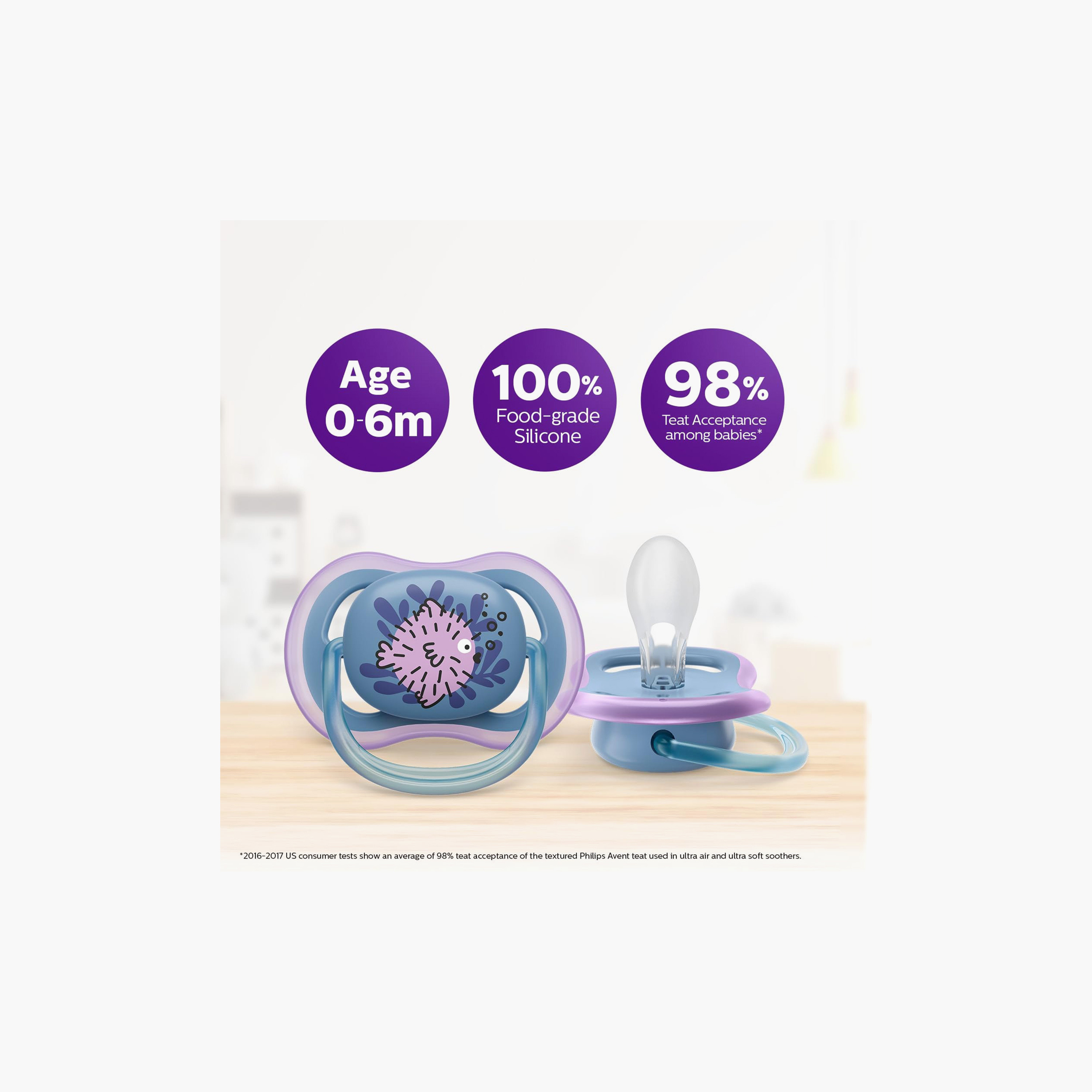 Pack of 2 Philips Avent Baby Pacifier with Orthodontic Design, 6-18 Months-baby-feeding-pacifiers-image-4