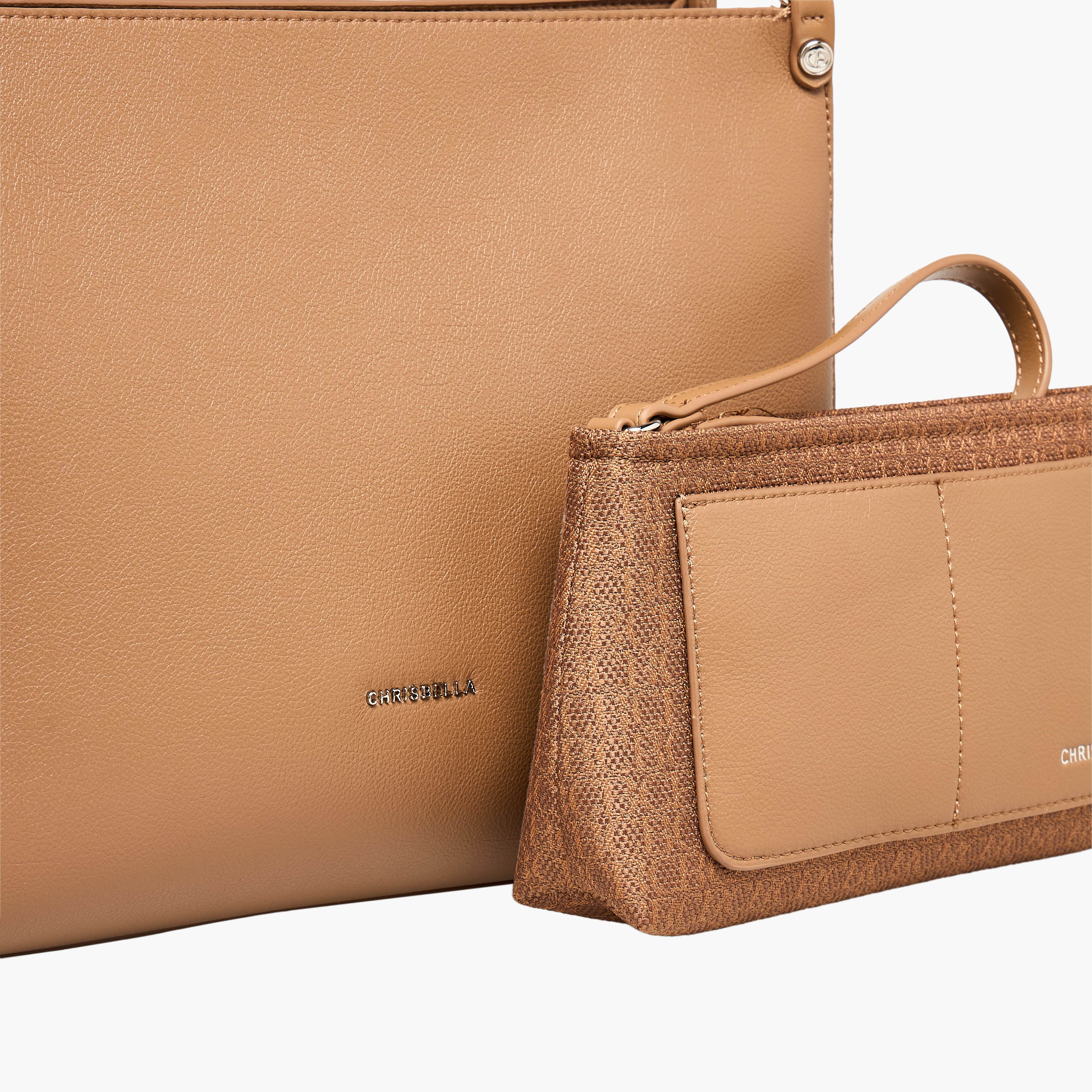 Adore Textured Tote Bag with Zip Closure-women-bagsandwallets-handbags-image-5